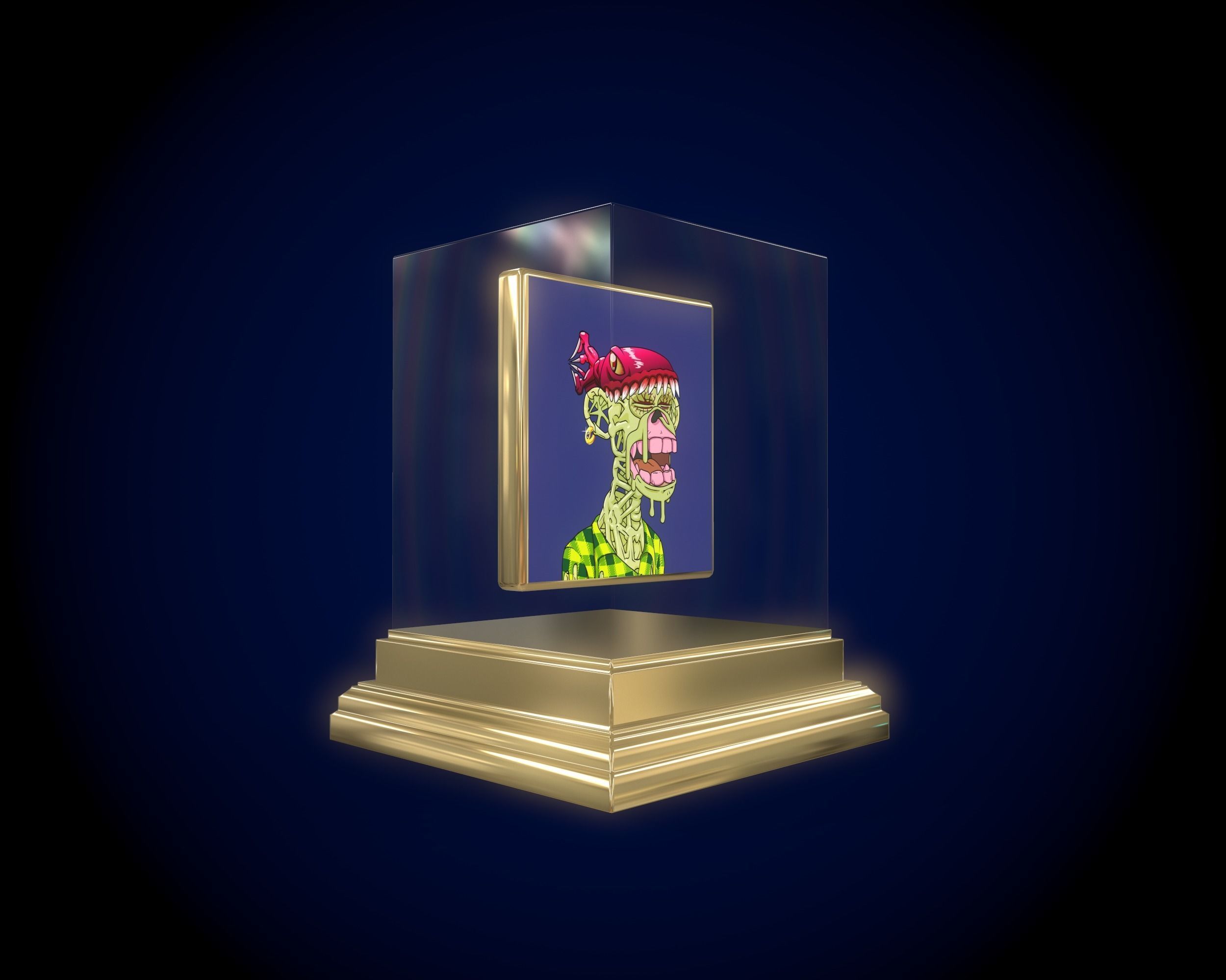 Mutant Ape 3 Gold Club Low-poly 3D model_7