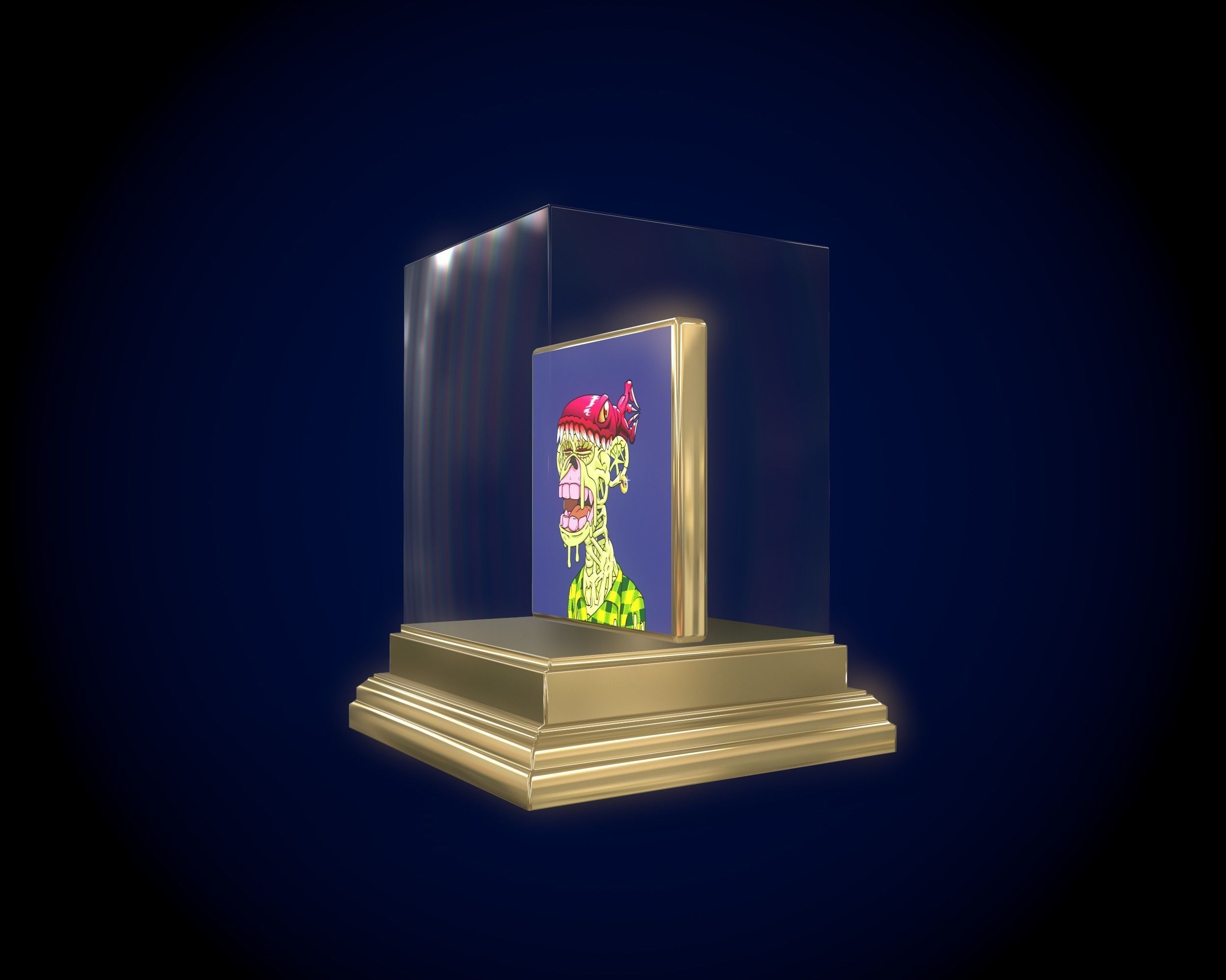 Mutant Ape 3 Gold Club Low-poly 3D model_11