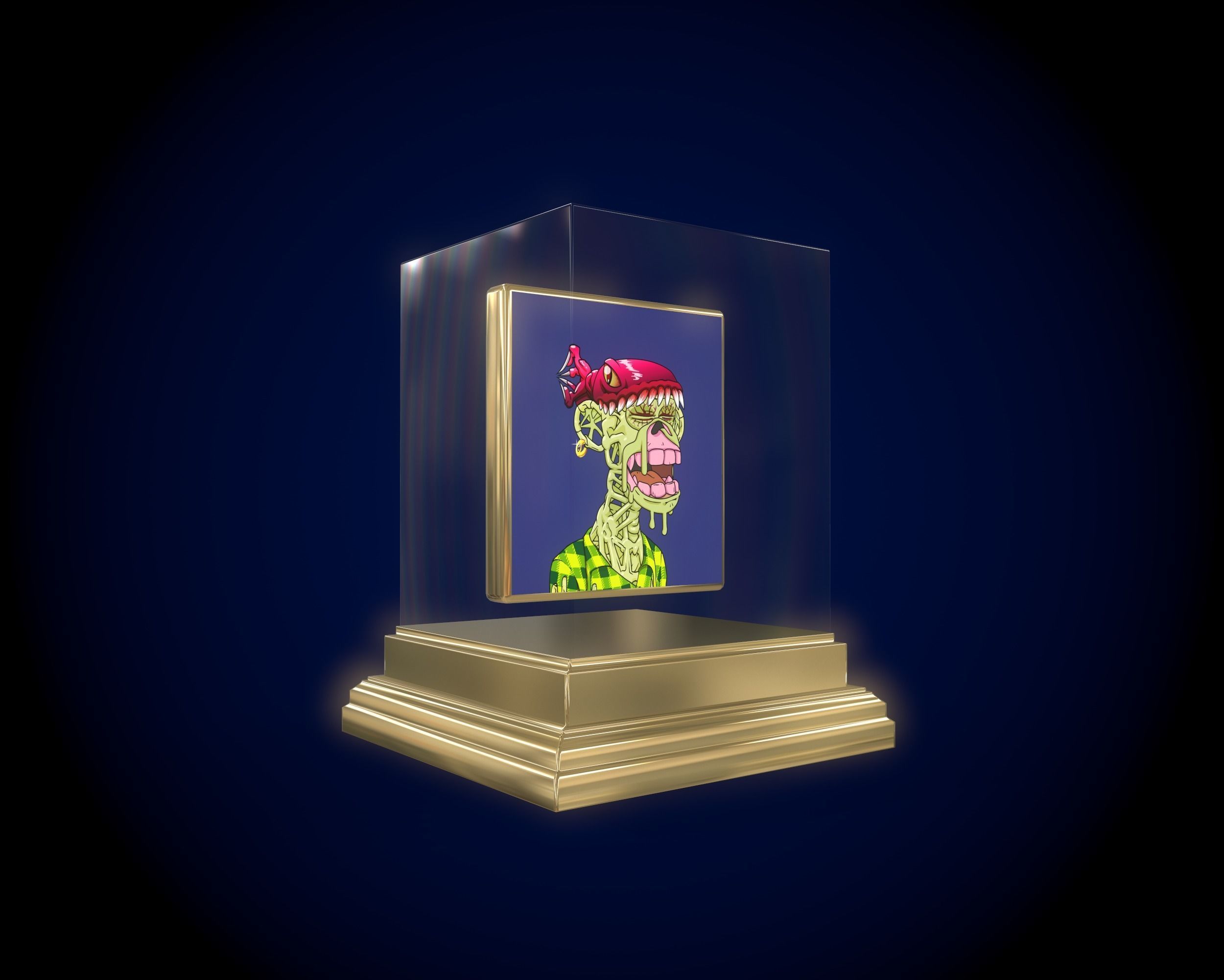 Mutant Ape 3 Gold Club Low-poly 3D model_9