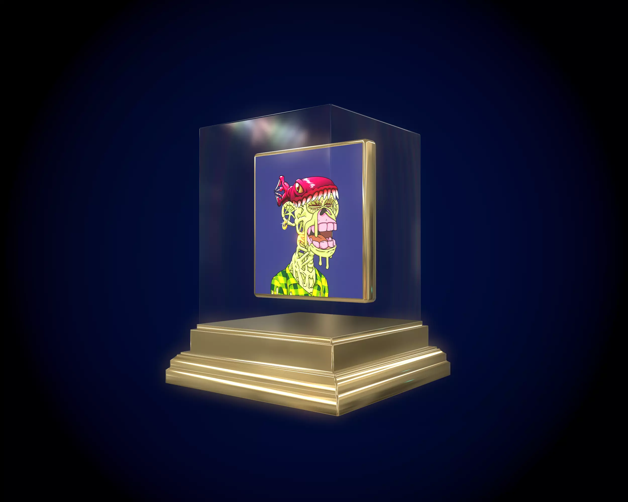 Mutant Ape 3 Gold Club Low-poly 3D model_0