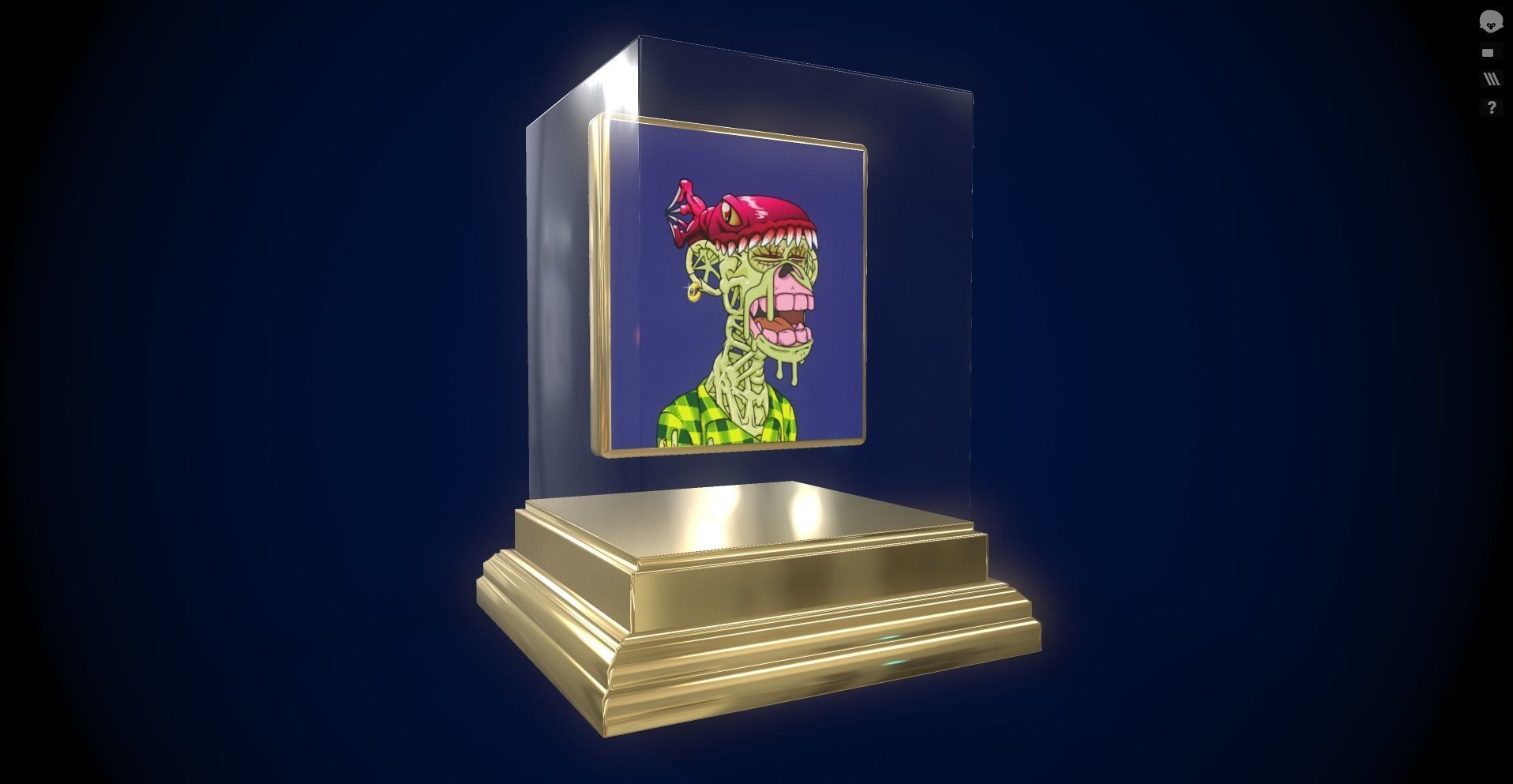 Mutant Ape 3 Gold Club Low-poly 3D model_3