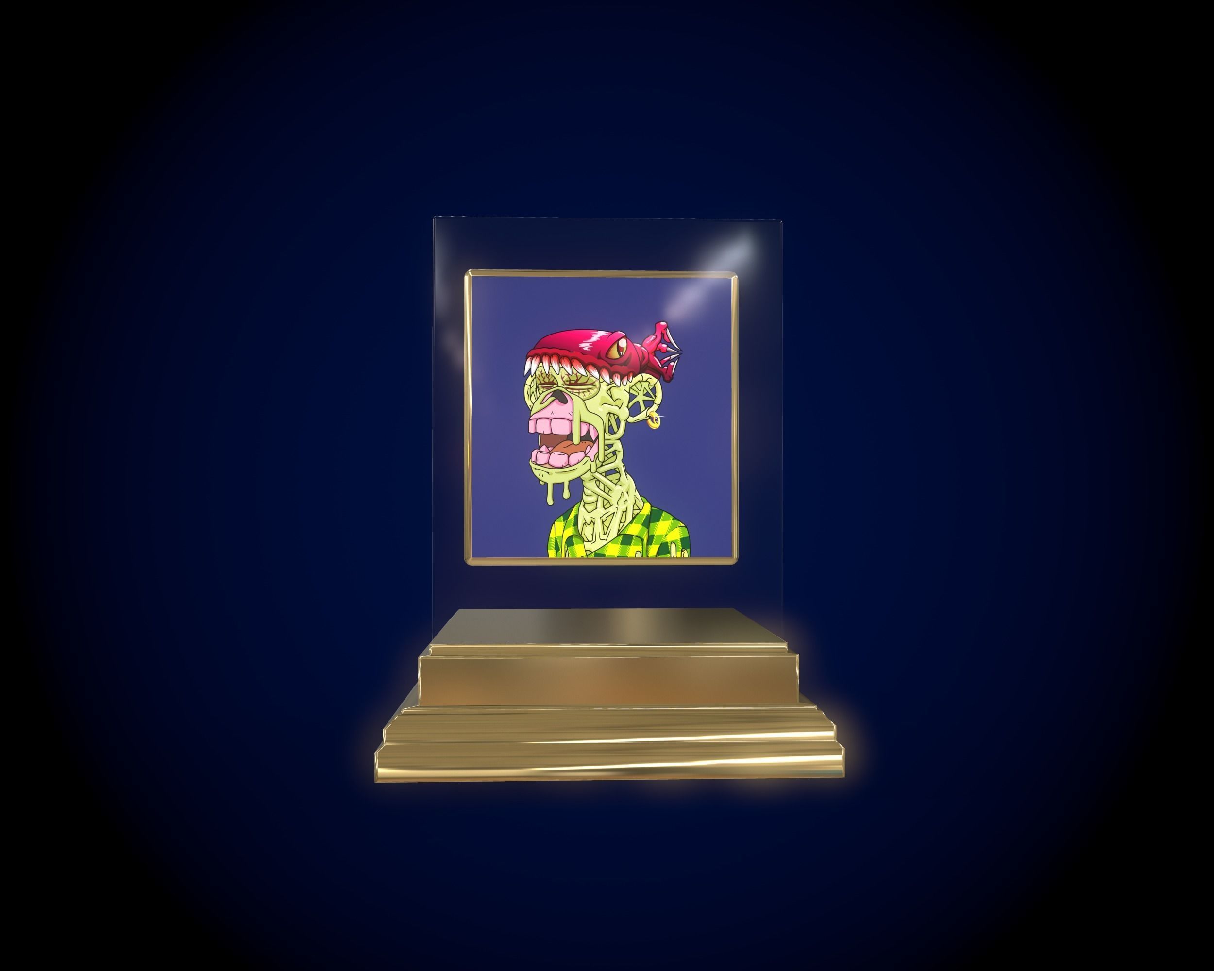 Mutant Ape 3 Gold Club Low-poly 3D model_5