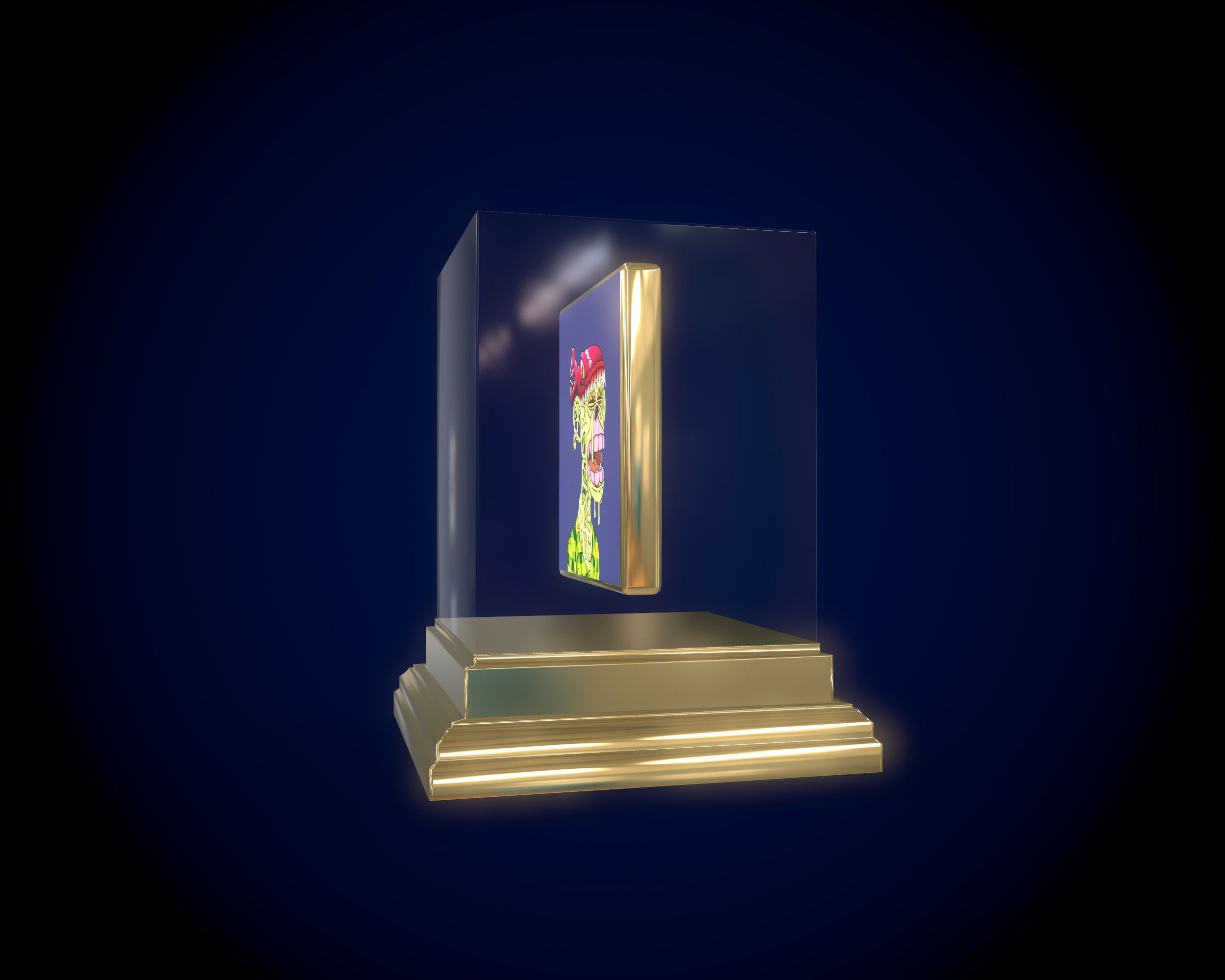 Mutant Ape 3 Gold Club Low-poly 3D model_10