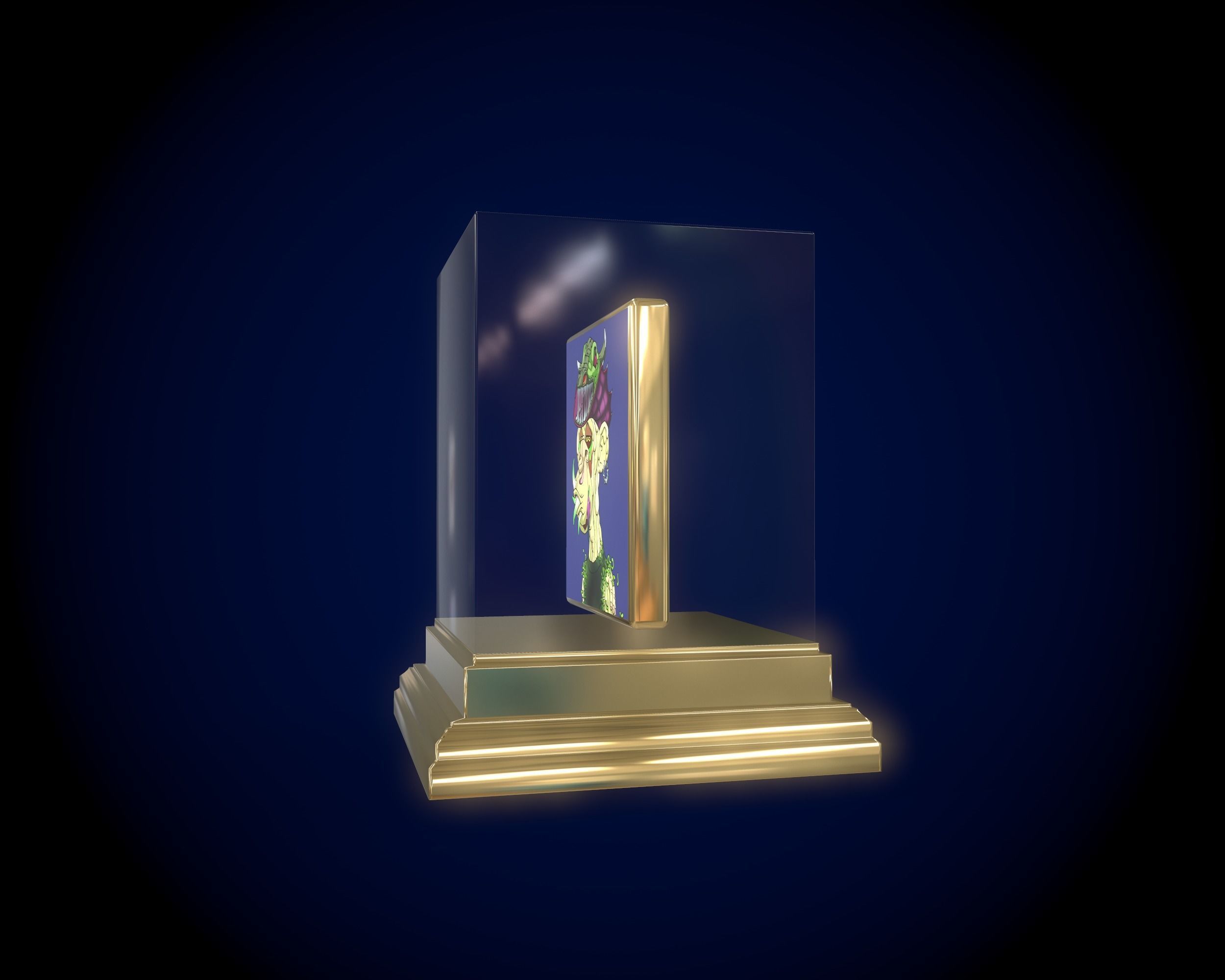 Mutant Ape 4 Gold Club Low-poly 3D model_8