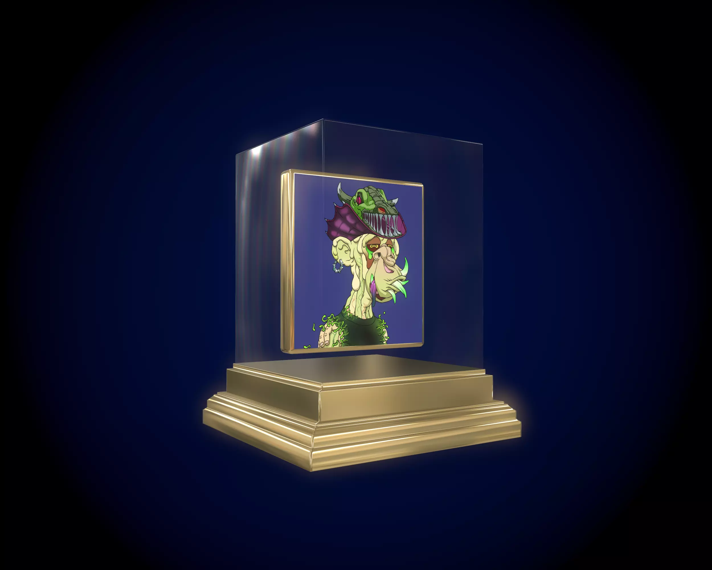 Mutant Ape 4 Gold Club Low-poly 3D model_0