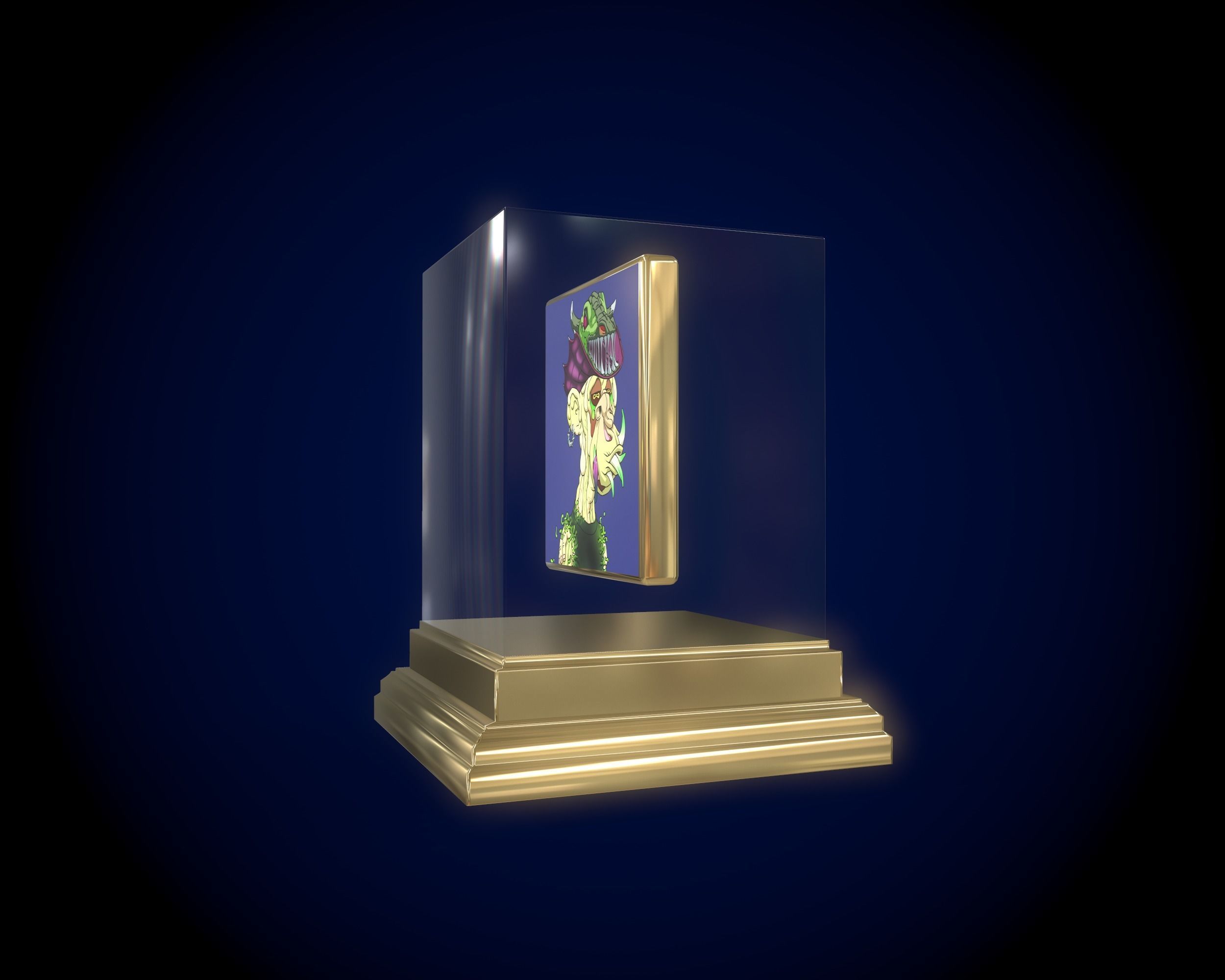 Mutant Ape 4 Gold Club Low-poly 3D model_4