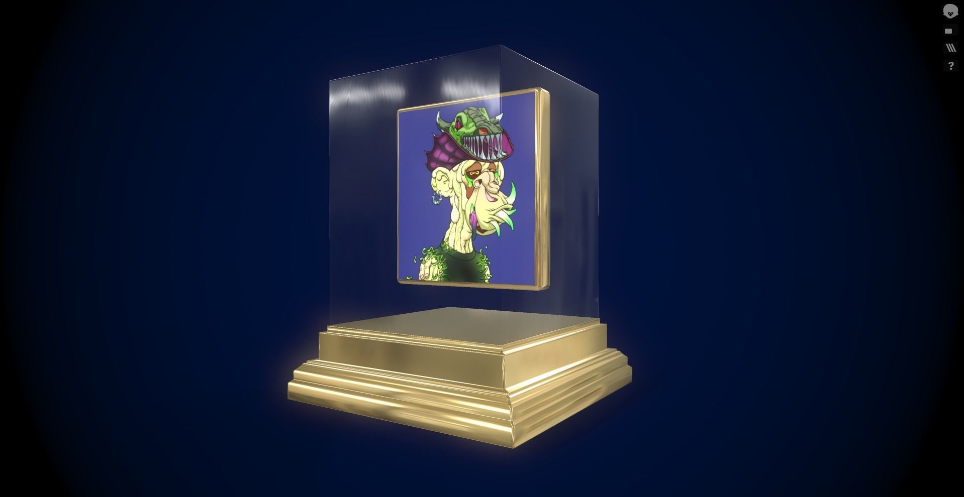 Mutant Ape 4 Gold Club Low-poly 3D model_9