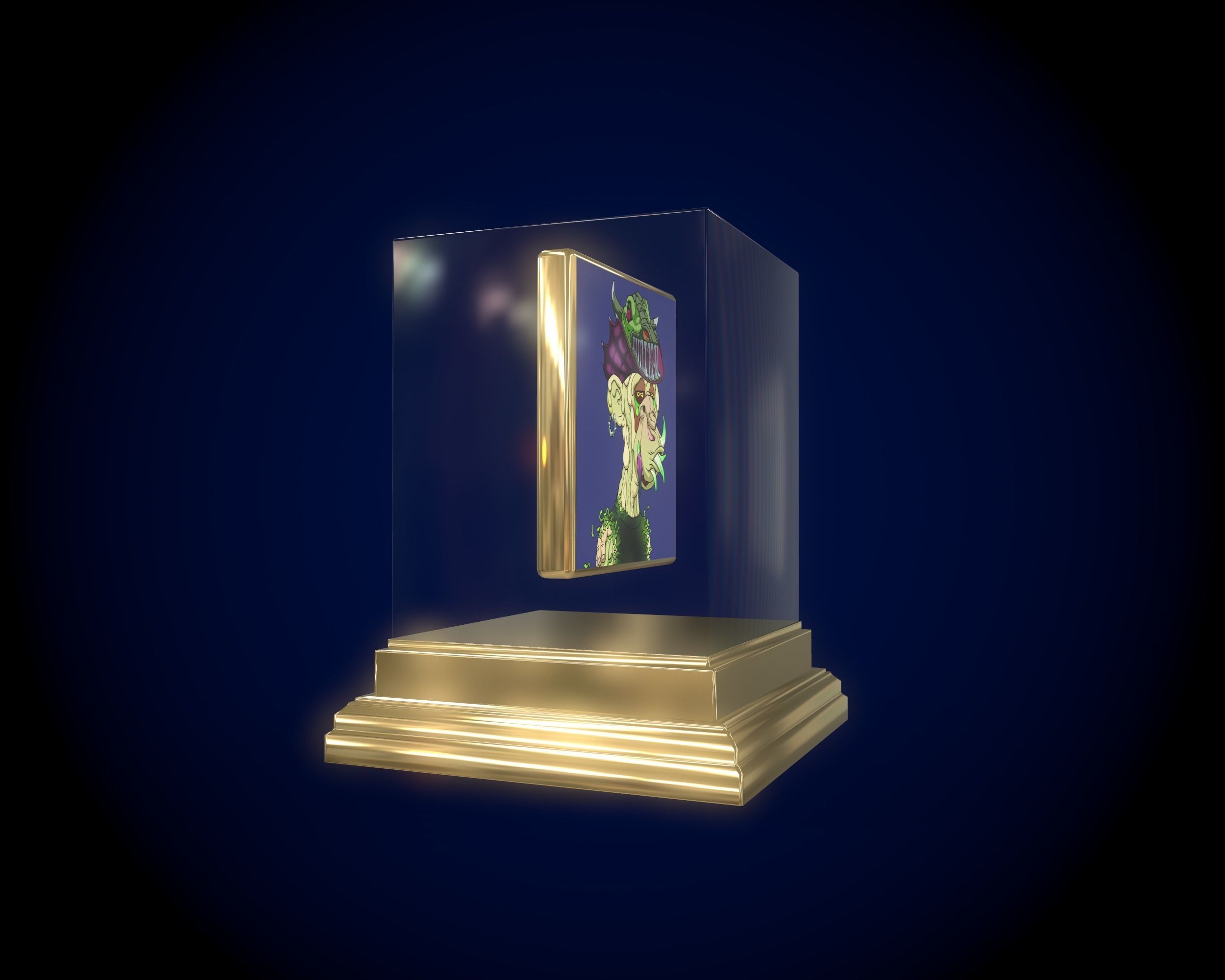 Mutant Ape 4 Gold Club Low-poly 3D model_6