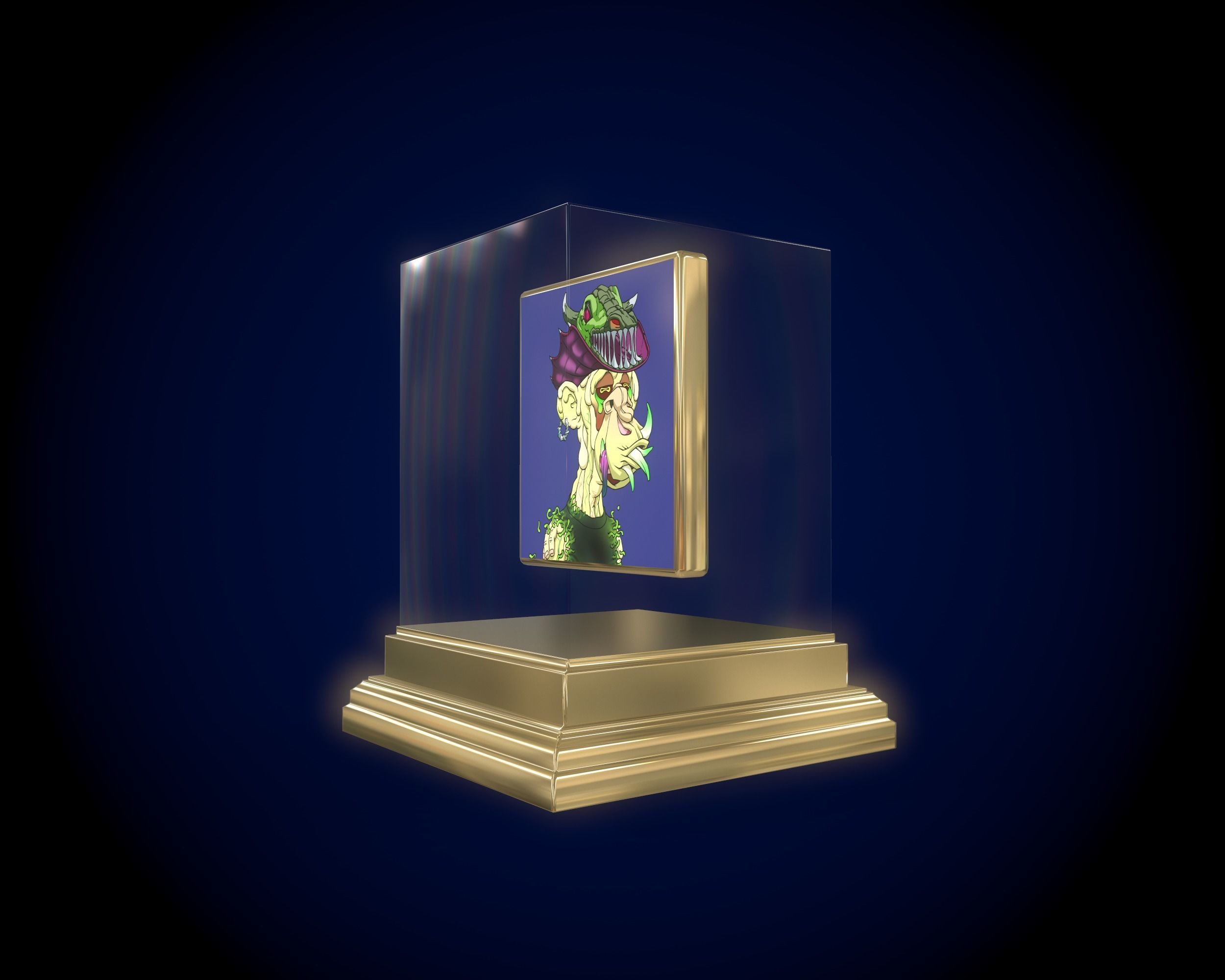 Mutant Ape 4 Gold Club Low-poly 3D model_7