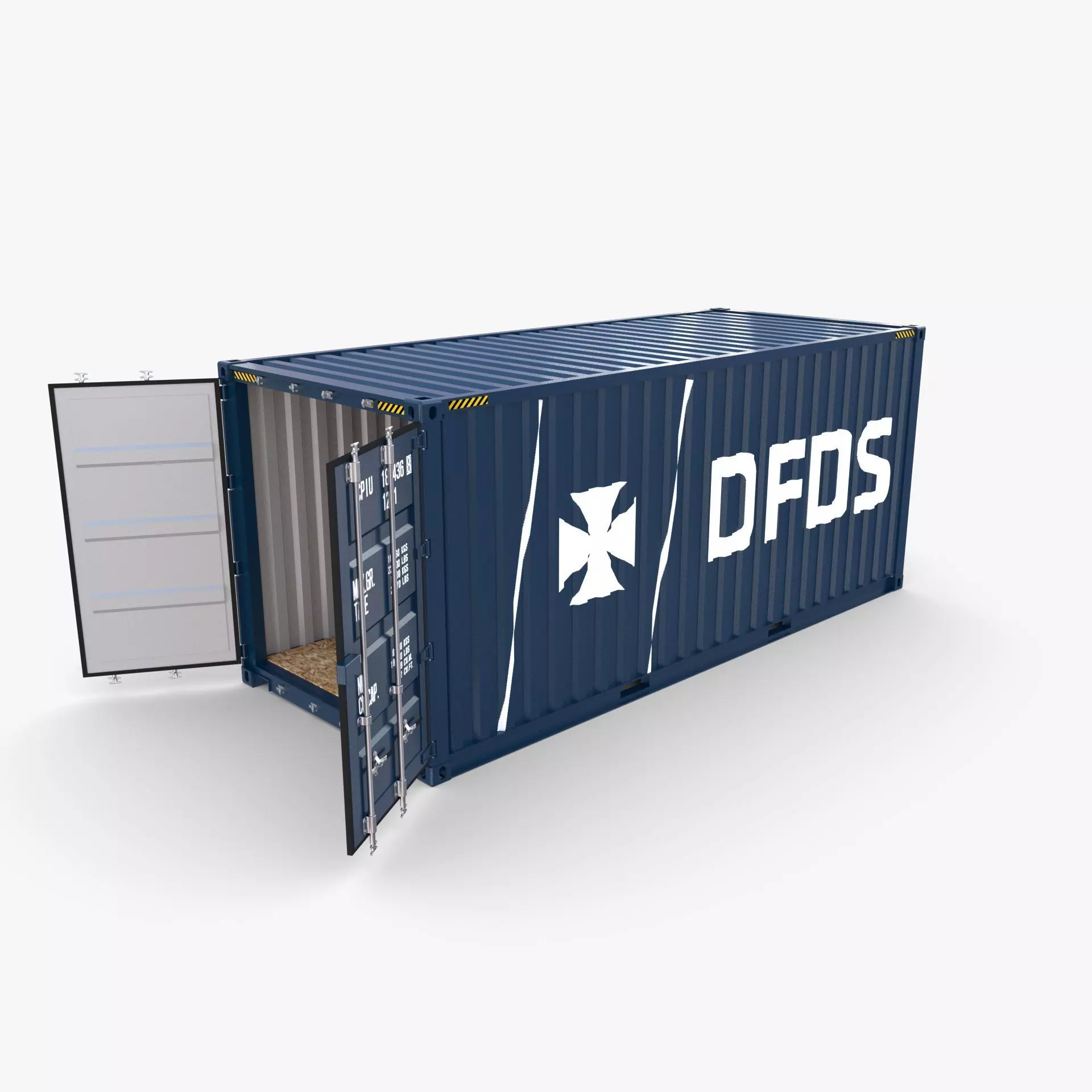 Df Container Type 20ft Shipping Container DFDS 3D model | CGTrader