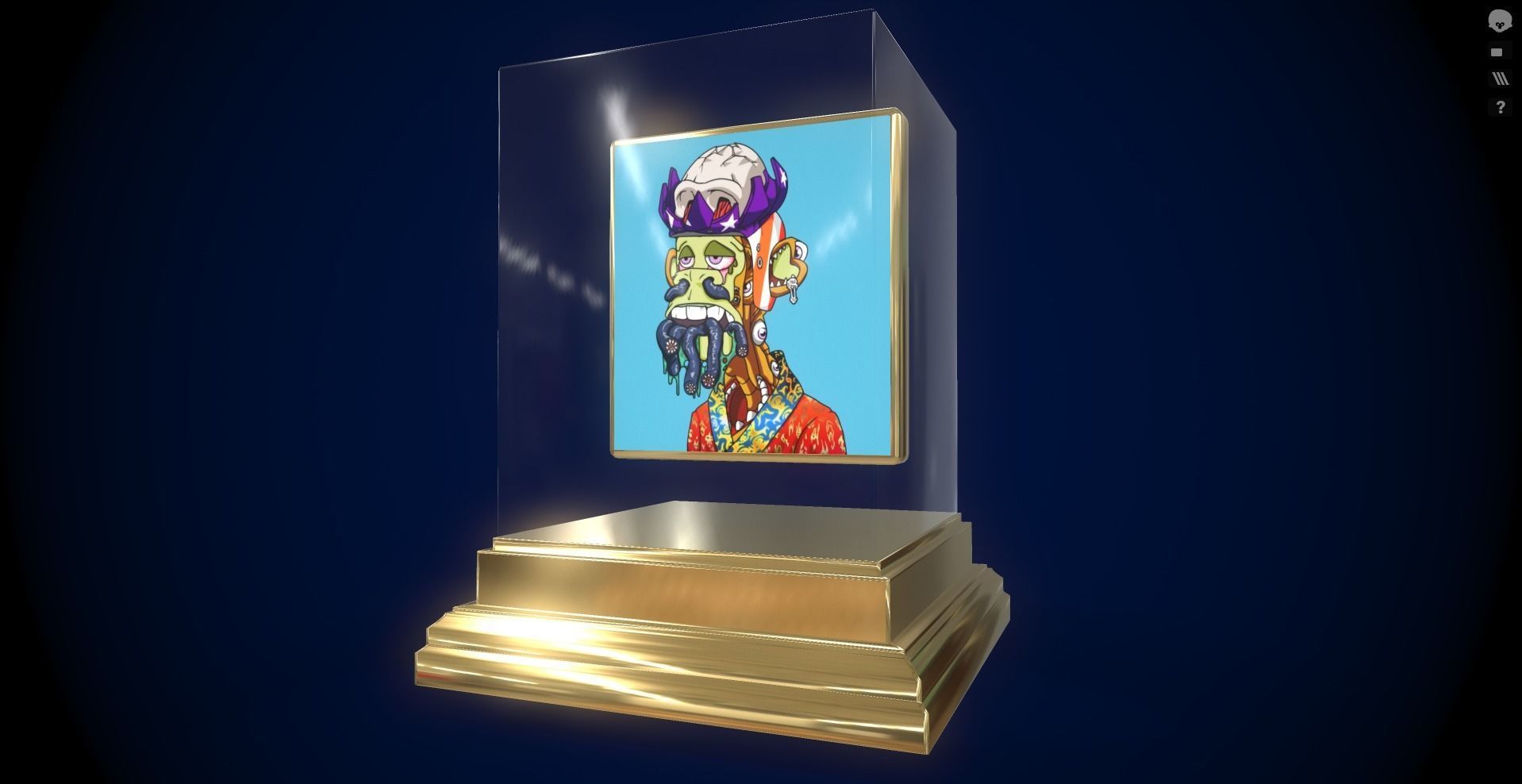 Mutant Ape 5 Gold Club 3D model_10