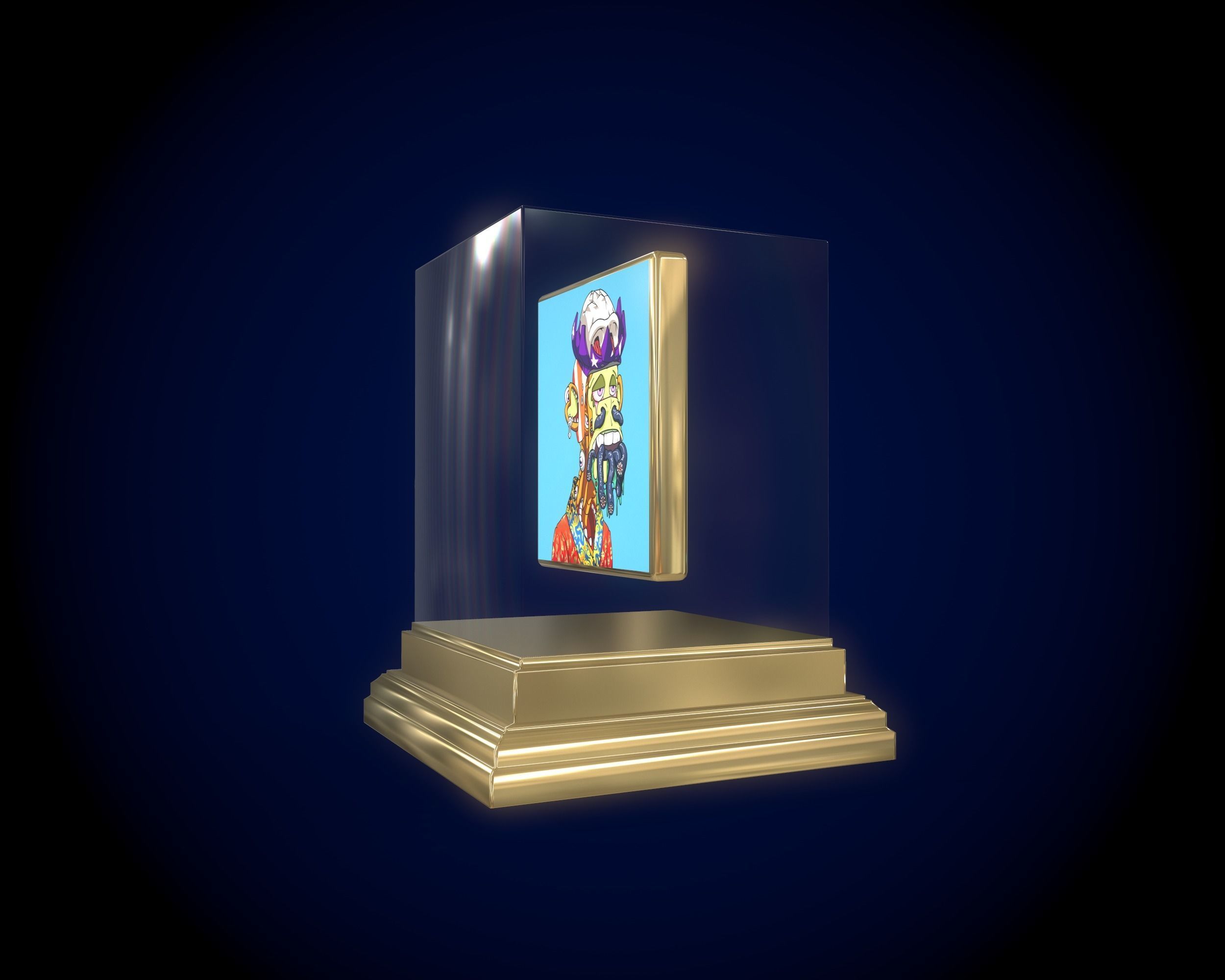 Mutant Ape 5 Gold Club 3D model_3