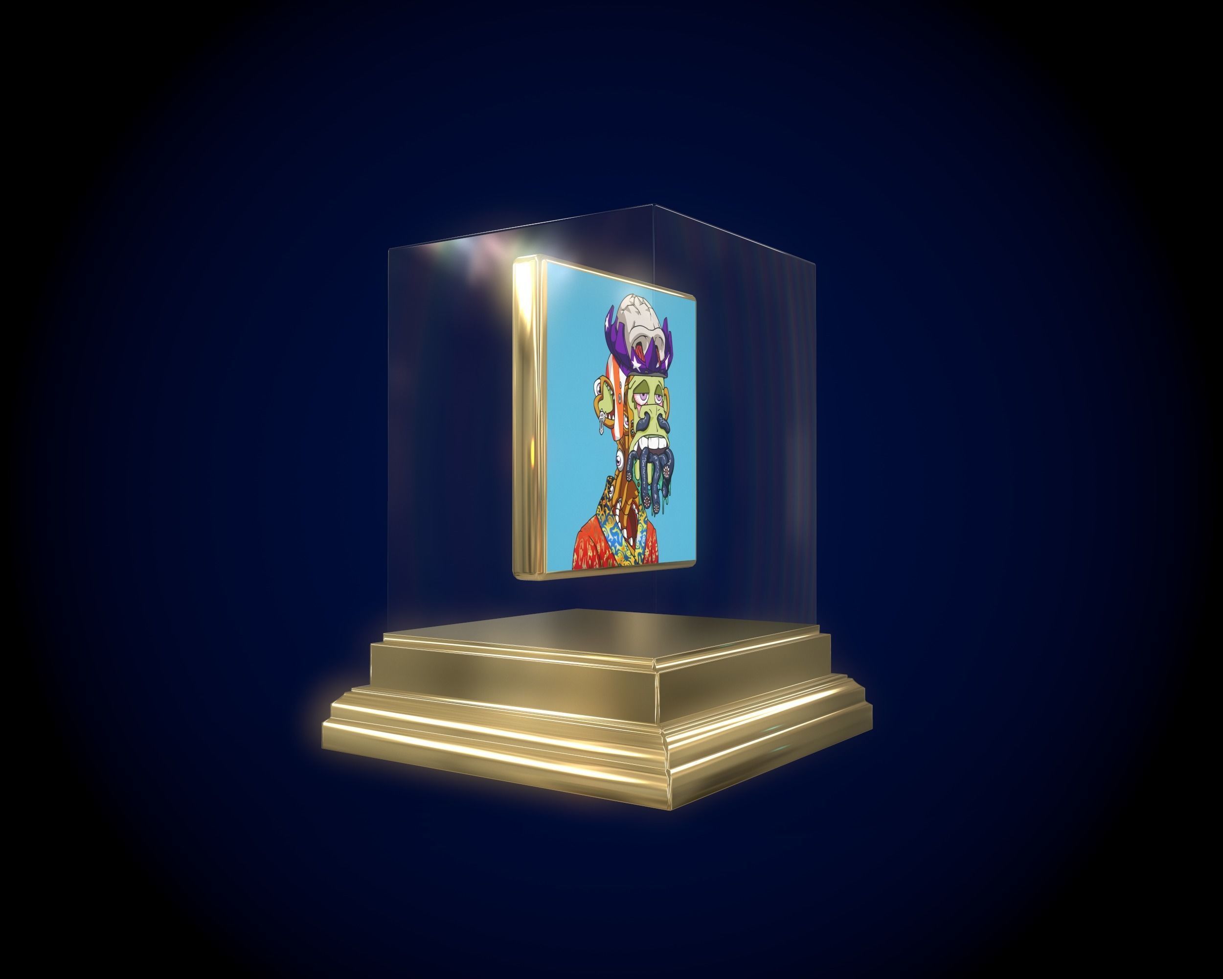 Mutant Ape 5 Gold Club 3D model_8