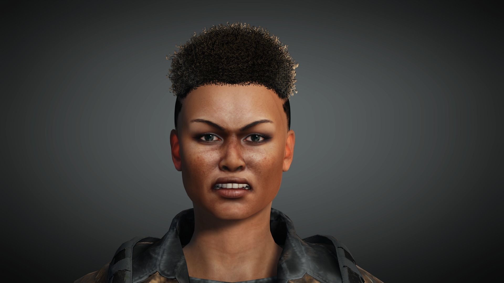 AAA Apocalypse Female Character 05 Low-poly 3D model_15