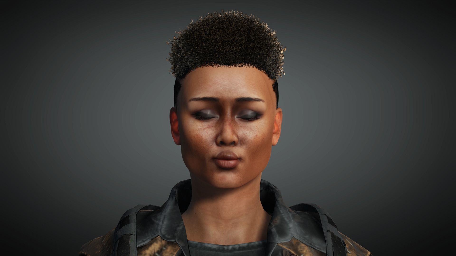 AAA Apocalypse Female Character 05 Low-poly 3D model_18