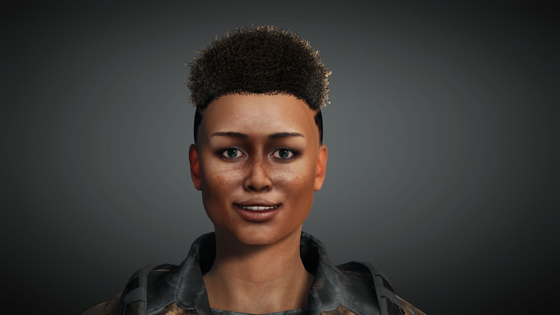 AAA Apocalypse Female Character 05 Low-poly 3D model_14