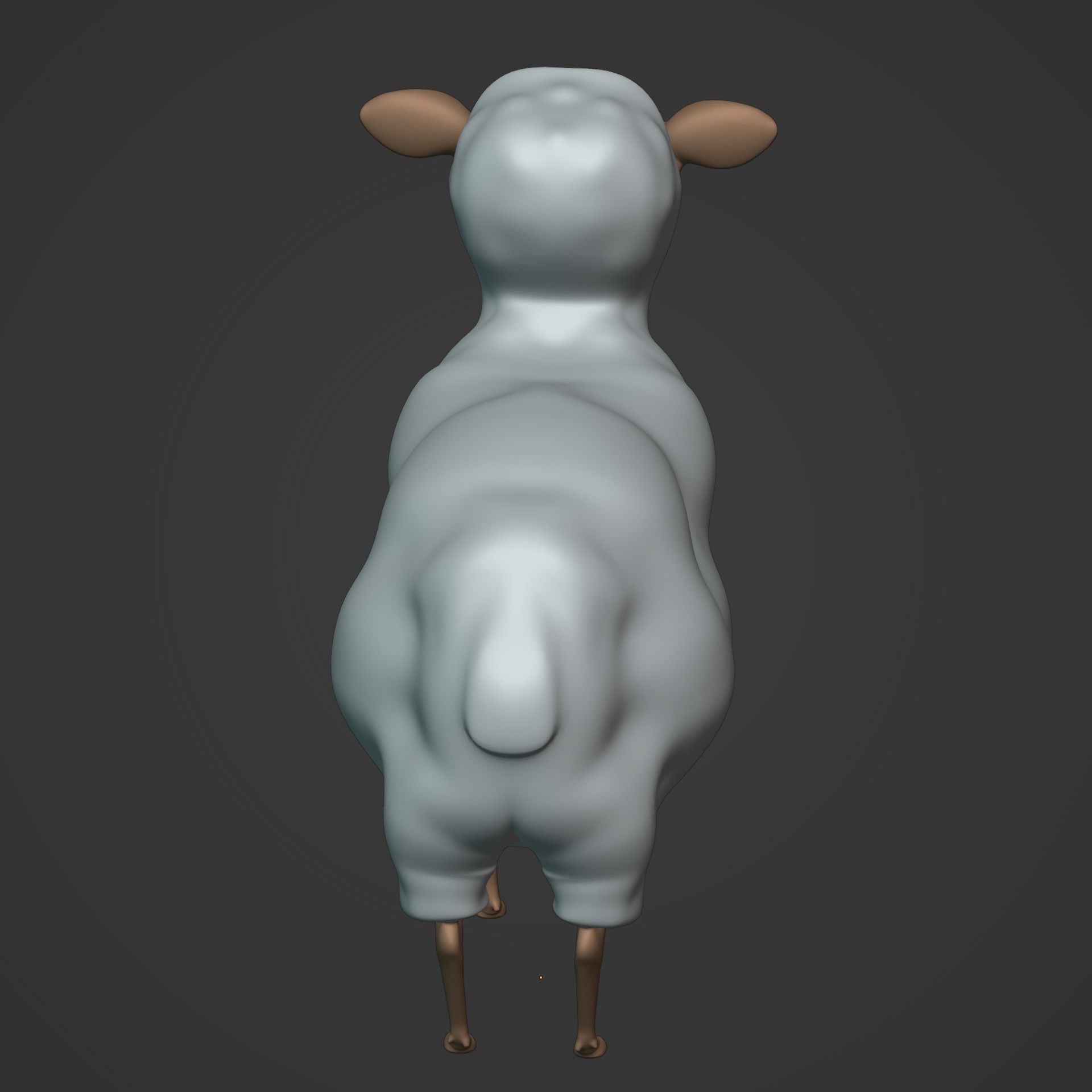 Cartoon Sheep Low-poly 3D model_9