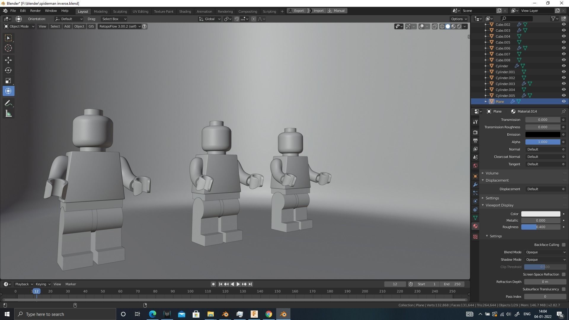 3 lego spiderman Low-poly 3D model_3