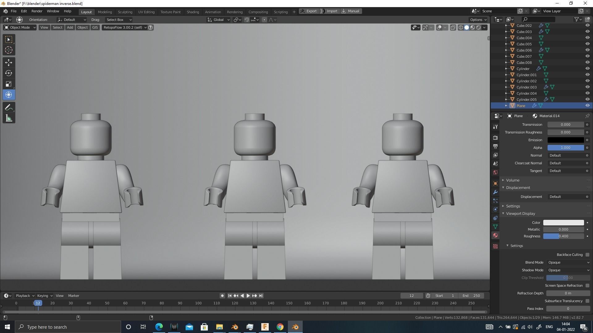 3 lego spiderman Low-poly 3D model_2