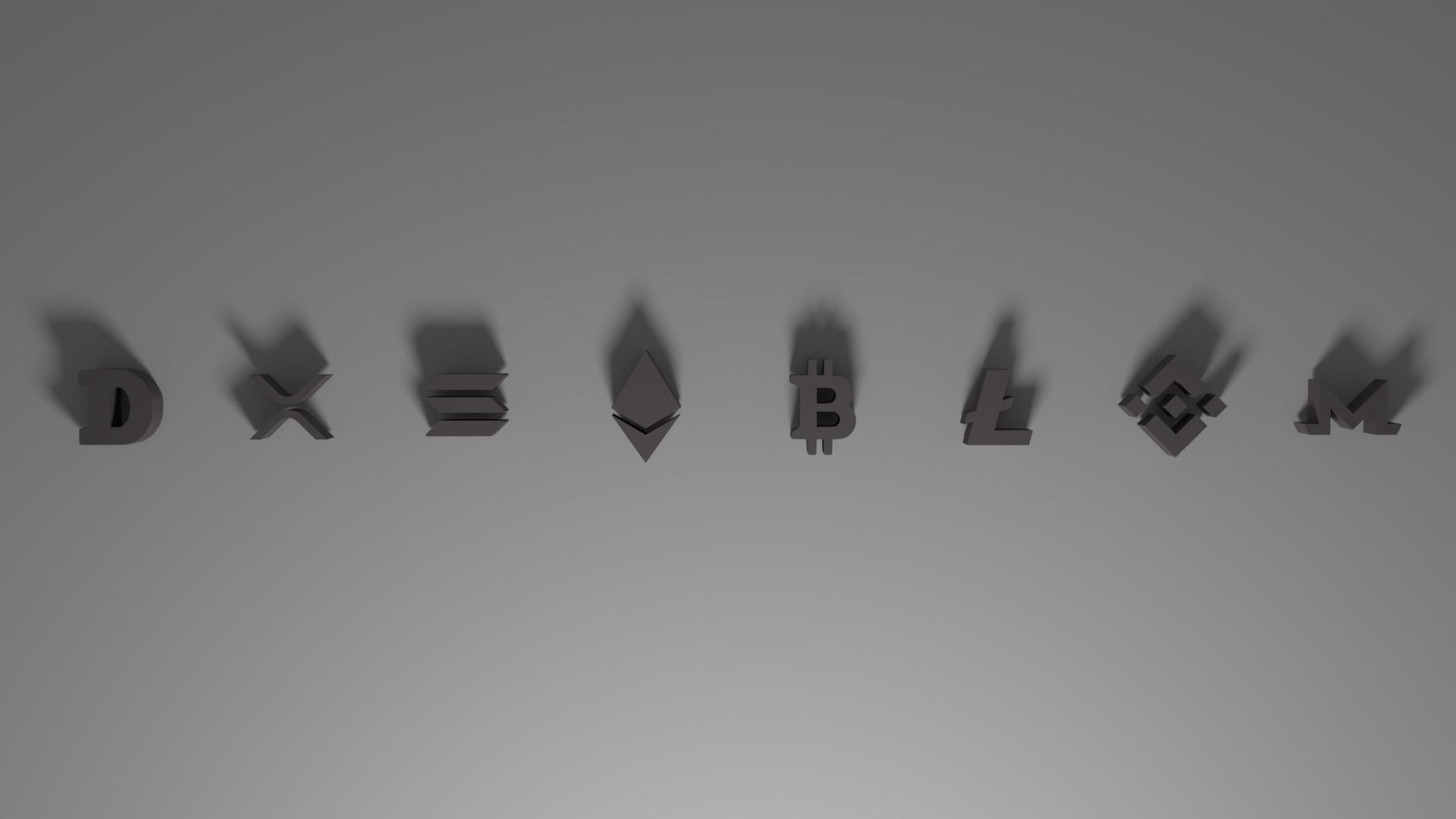 Cryptocurrency Logo 2 Set 8 Keycaps for Mechanical Keyboards 3D print model_5