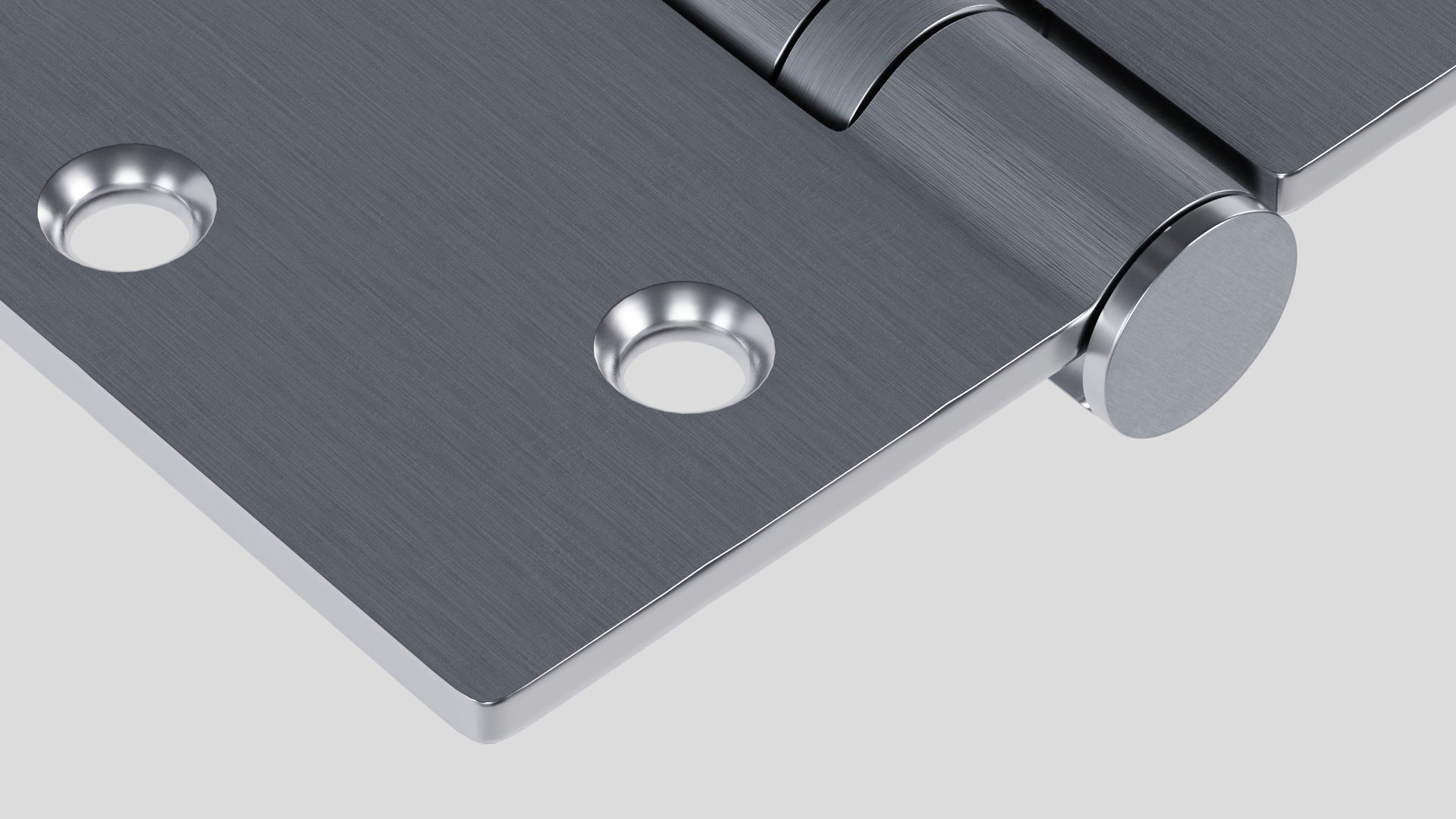 Two Ball Bearing Door Hinge for Blender 3D model_5