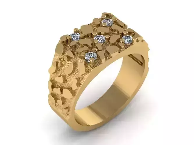 Diamond  Nugget Ring