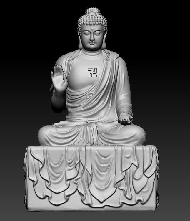 Buddha statue 3D print model_2