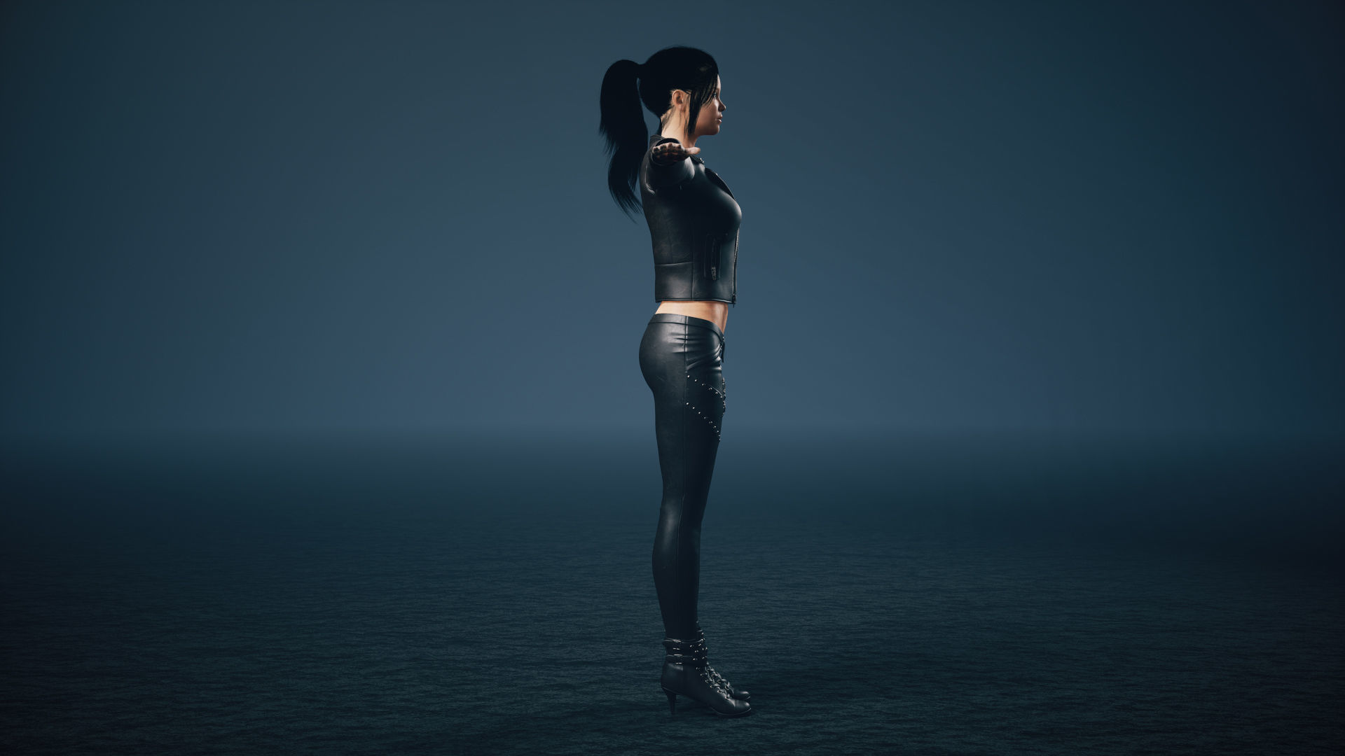 Unreal Engine 5 Maya Rigged Model With Facial Blendshapes Low-poly 3D model_6