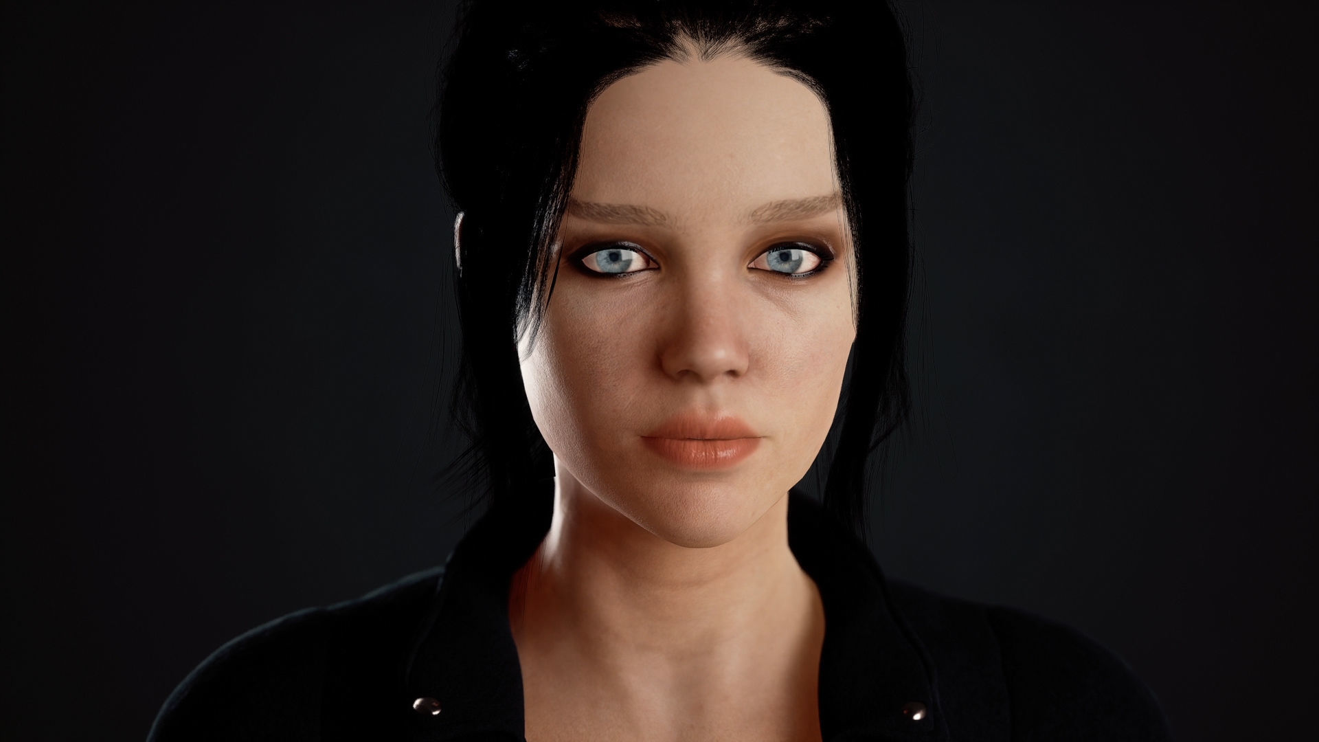Unreal Engine 5 Maya Rigged Model With Facial Blendshapes Low-poly 3D model_3