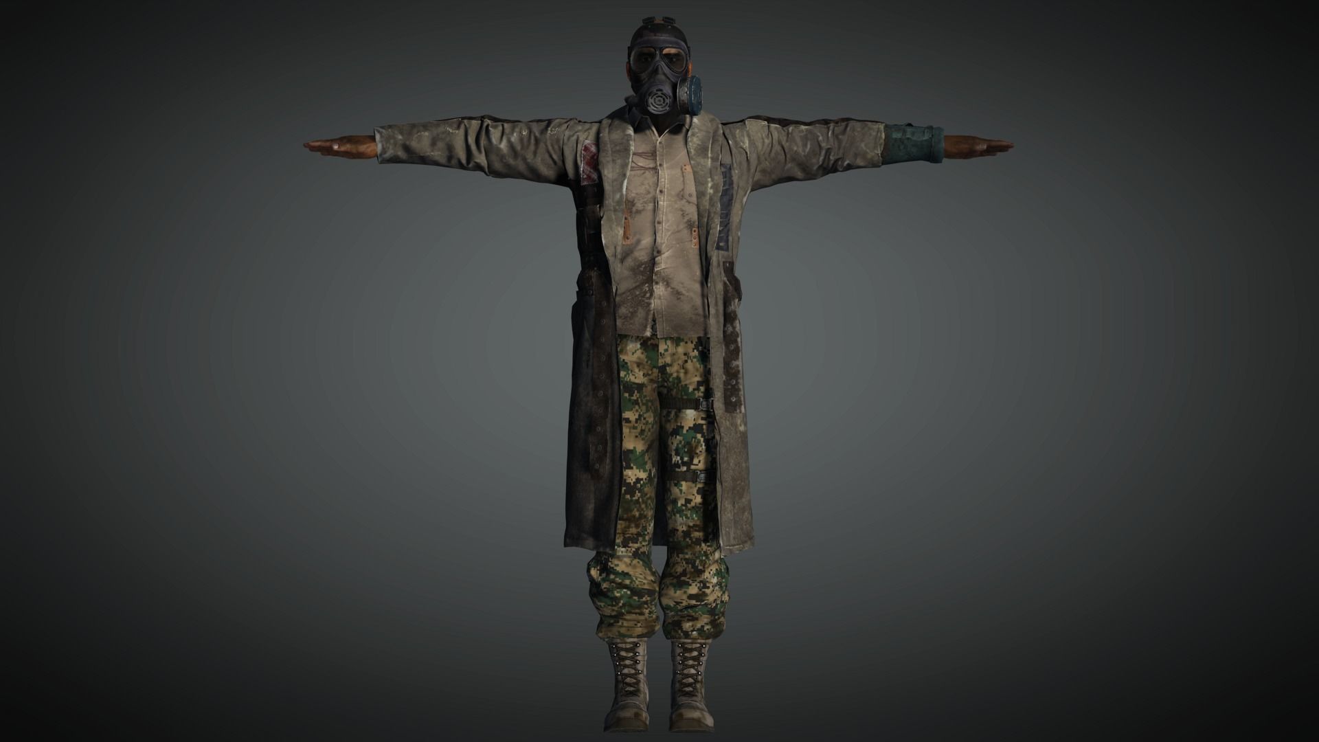 AAA Apocalypse Male Character 01 Low-poly 3D model_3