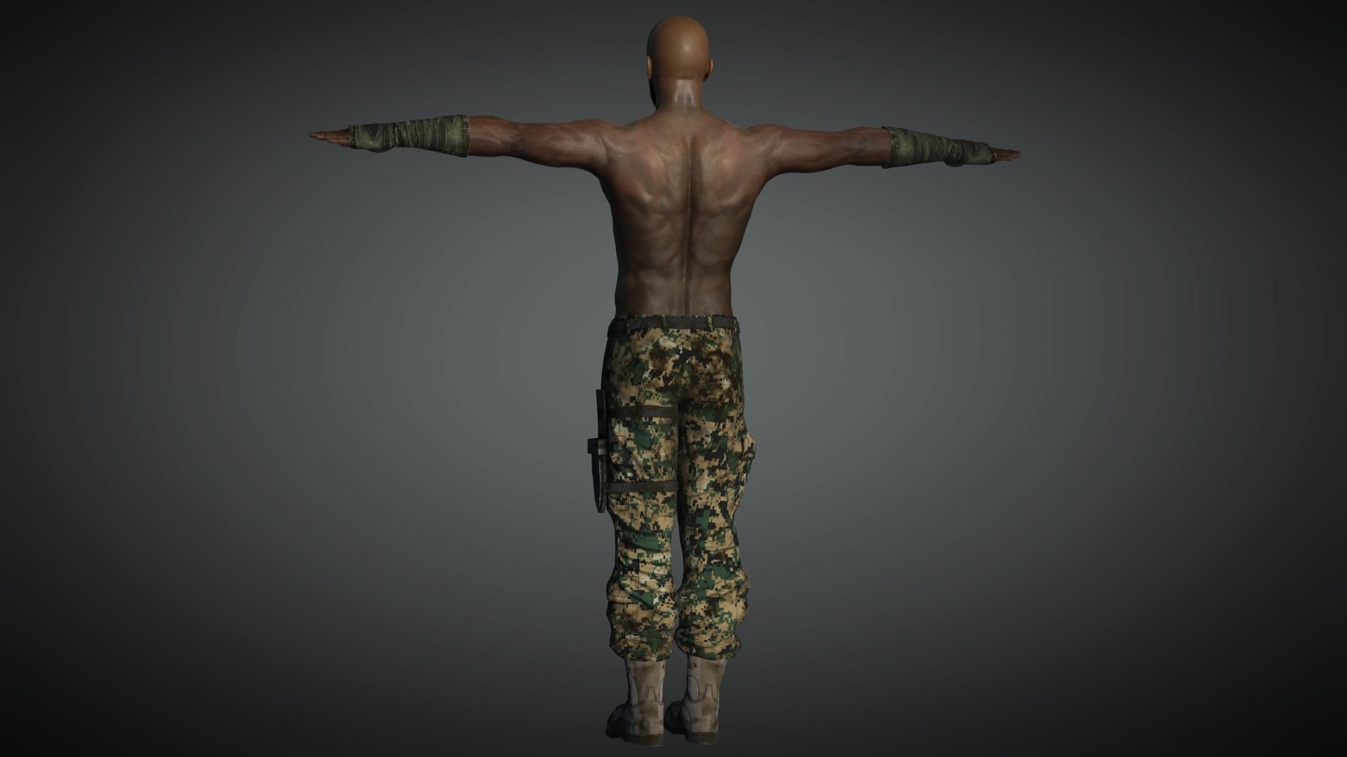 AAA Apocalypse Male Character 01 Low-poly 3D model_10