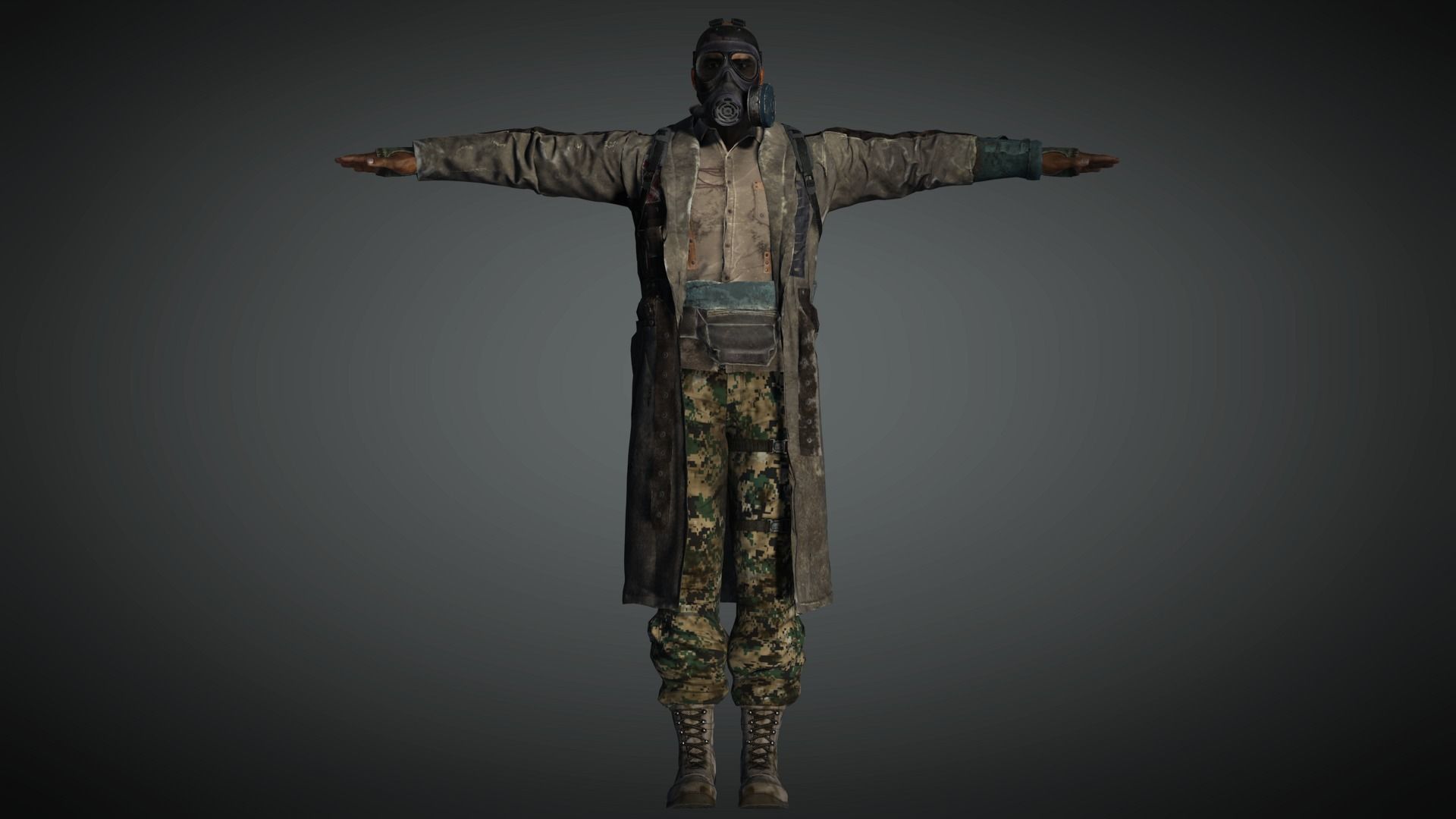 AAA Apocalypse Male Character 01 Low-poly 3D model_2