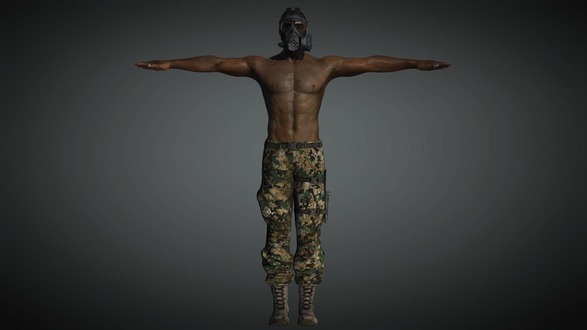AAA Apocalypse Male Character 01 Low-poly 3D model_5