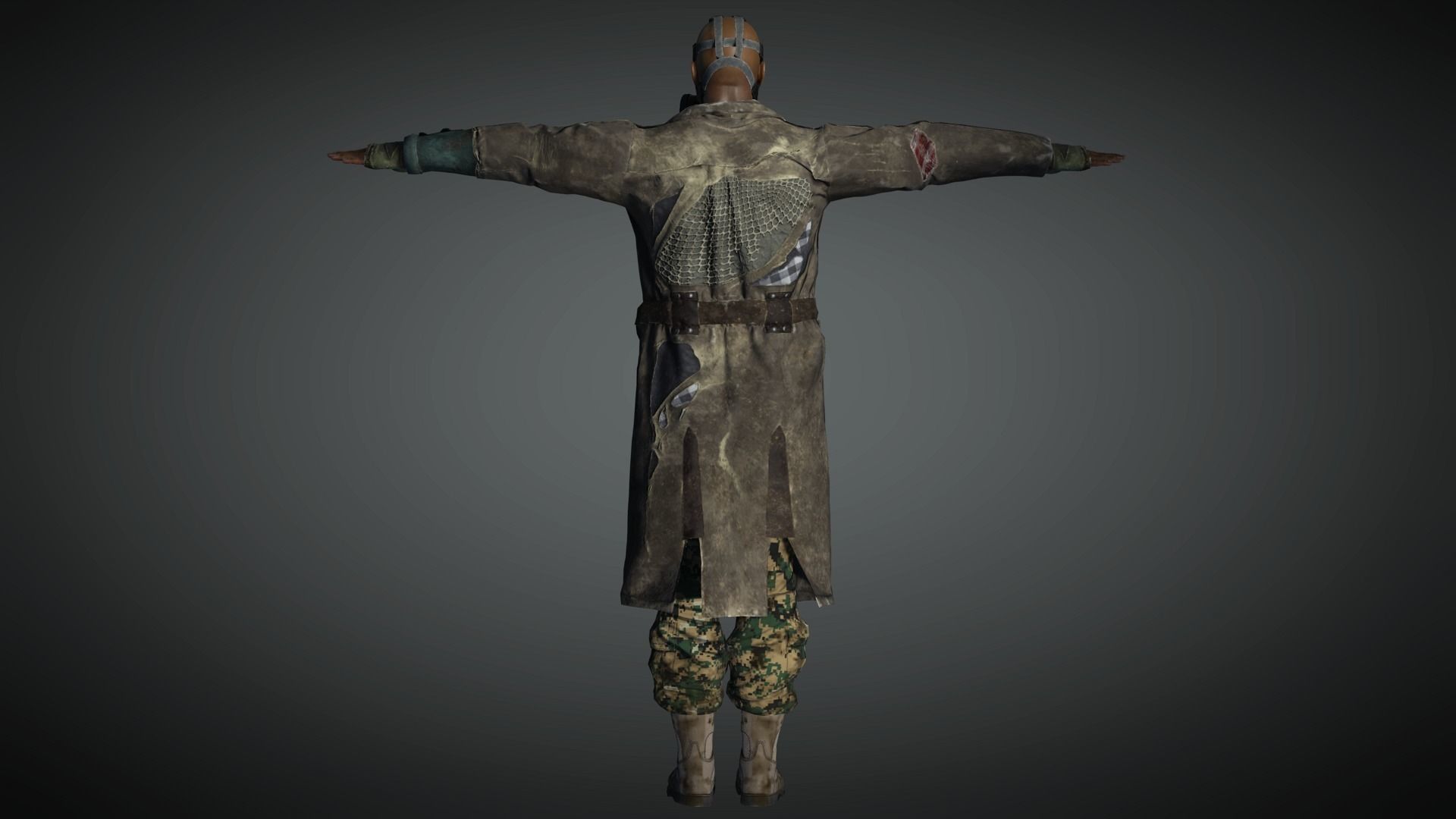 AAA Apocalypse Male Character 01 Low-poly 3D model_8