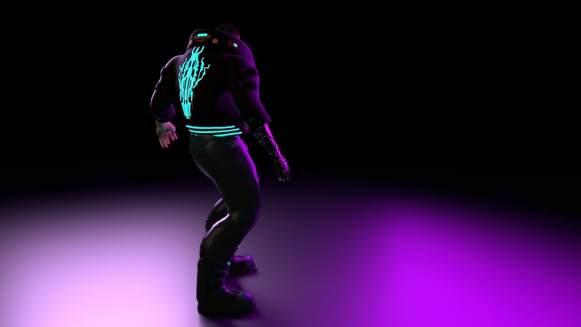 Futuristic Cyborg 3D model_14