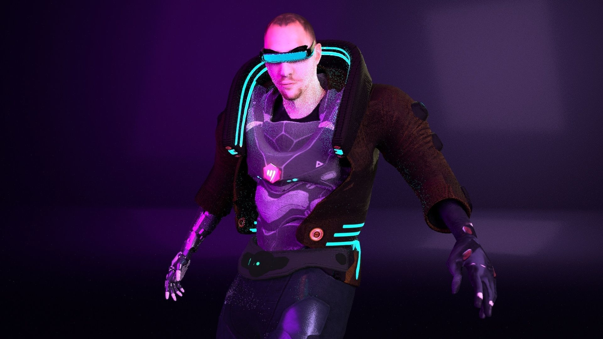 Futuristic Cyborg 3D model_13