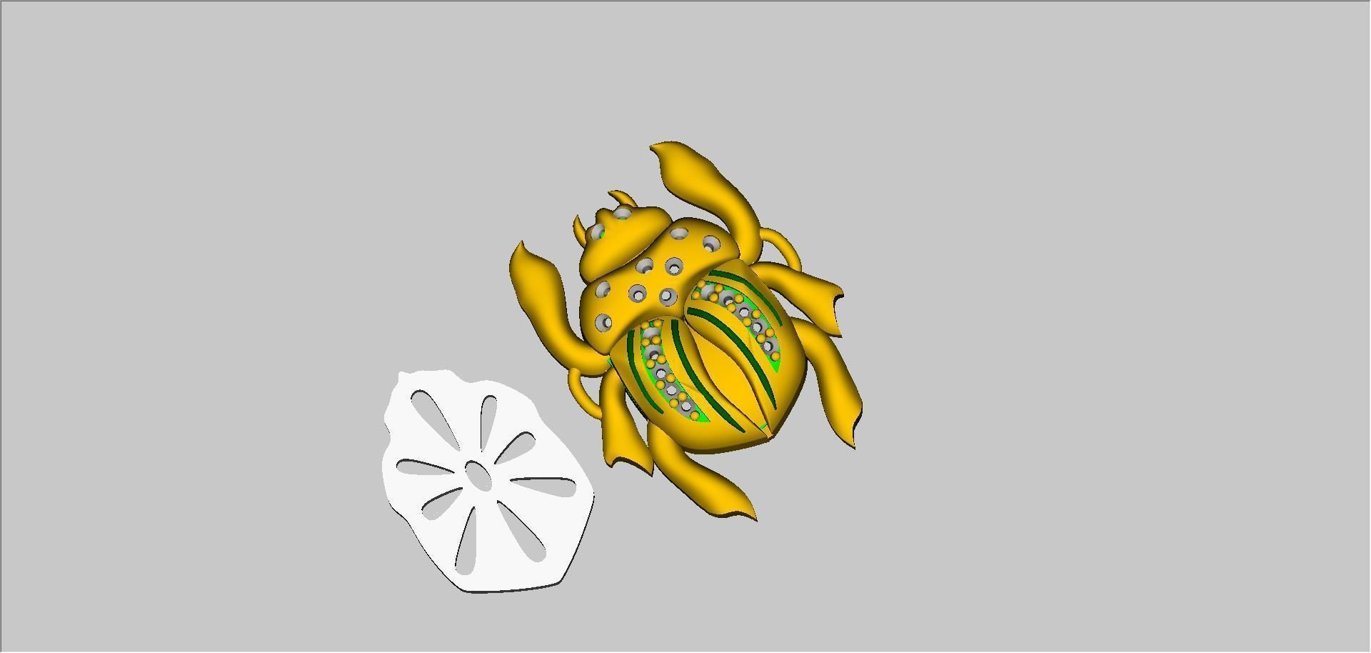 scarab necklace 3D print model_1