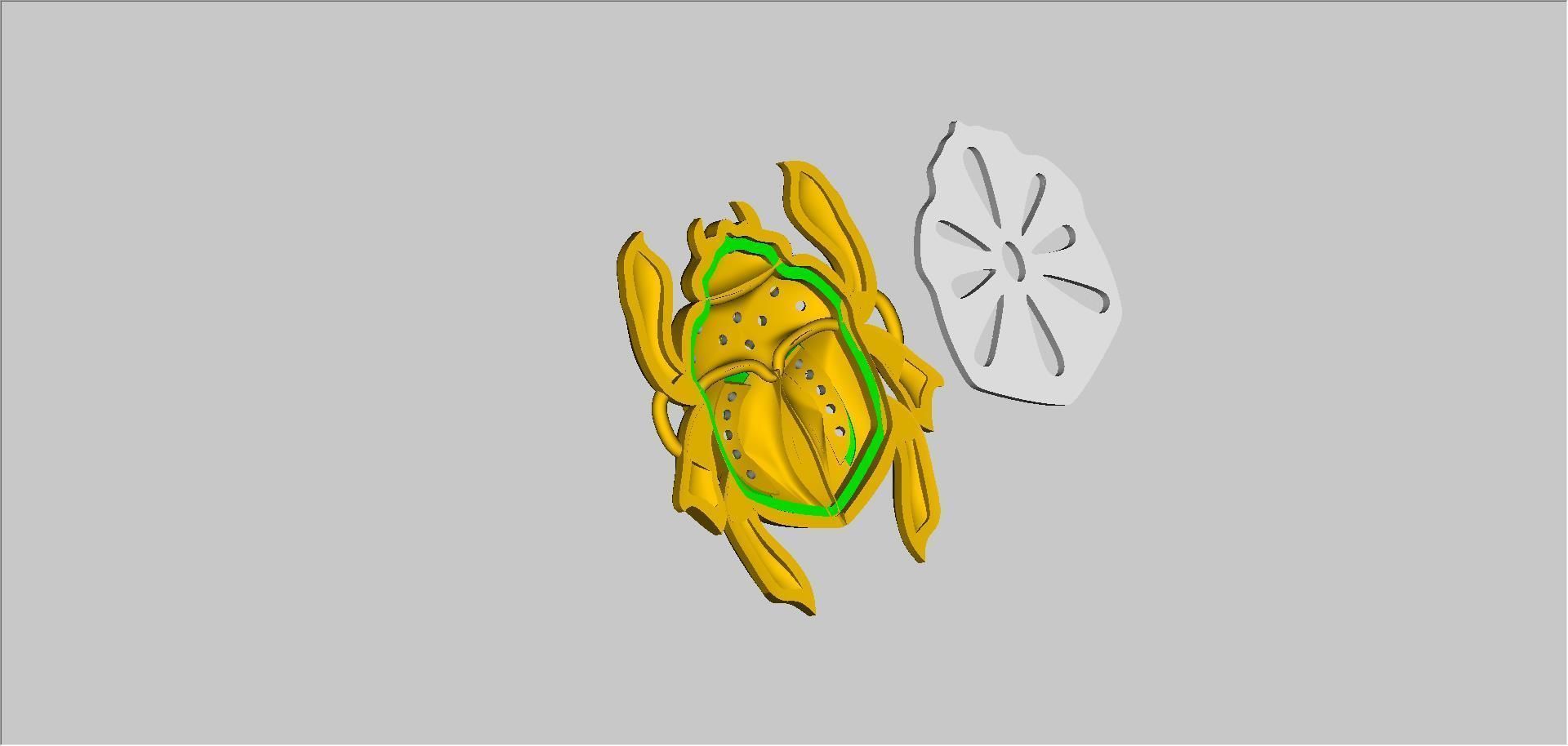 scarab necklace 3D print model_2