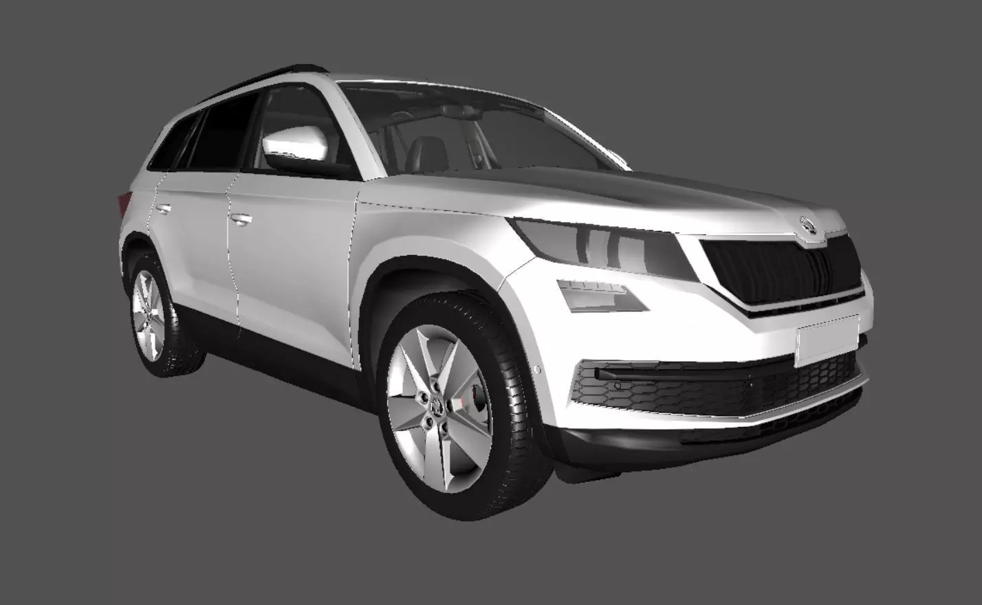 Skoda Kodiaq Low-poly 3D model_0