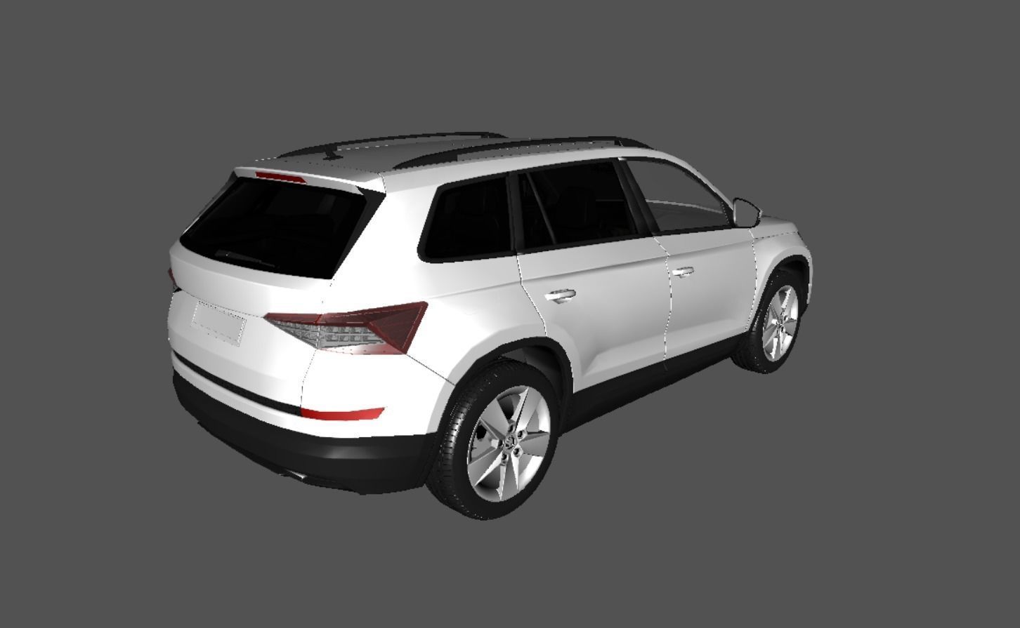 Skoda Kodiaq Low-poly 3D model_2