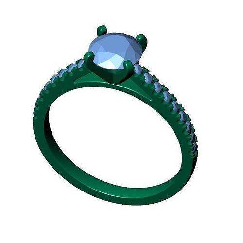 4-Prong Cathedral ring 3D print model