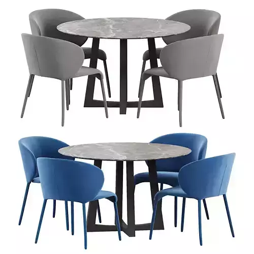 Coco Republic Remy dining table 3D model