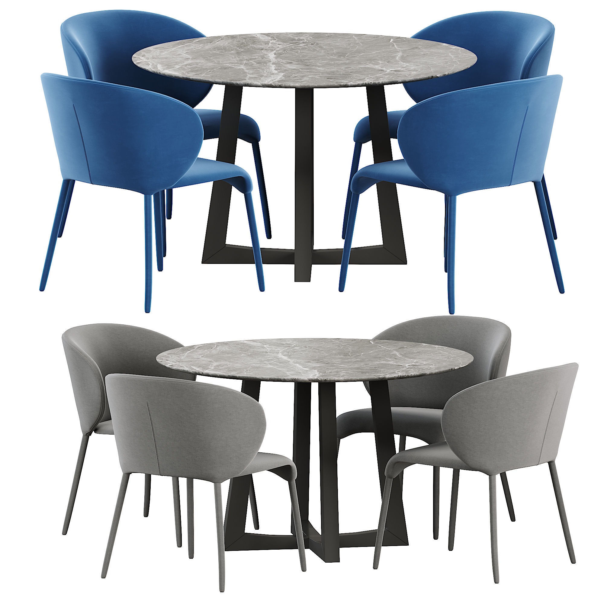 Coco Republic Remy dining table 3D model_3