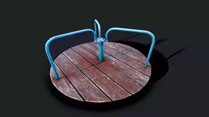 Carrousell Photogrammetry Low-poly 3D model