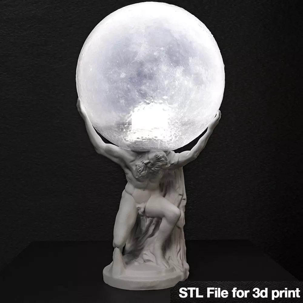 Farnese Atlas Lamp 3d printable 3D print model