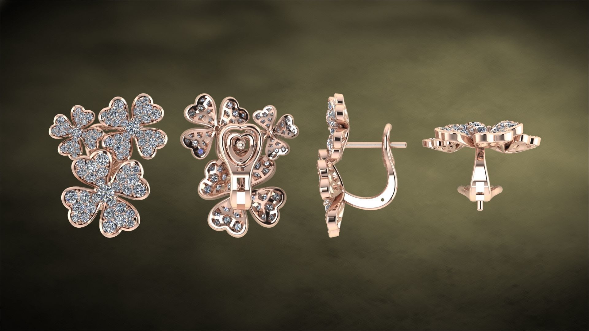 lucky clover 3D print model_5