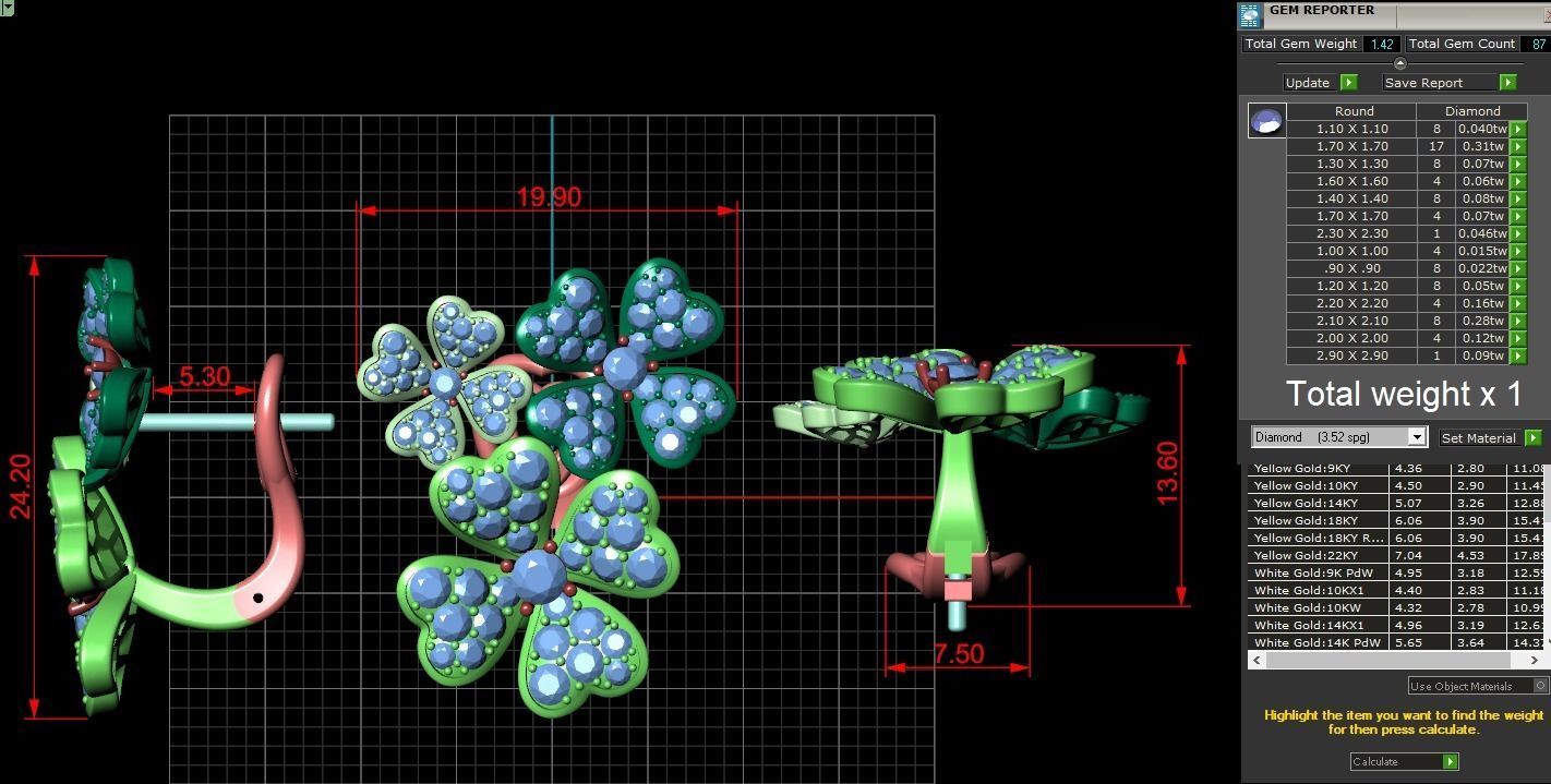 lucky clover 3D print model_7