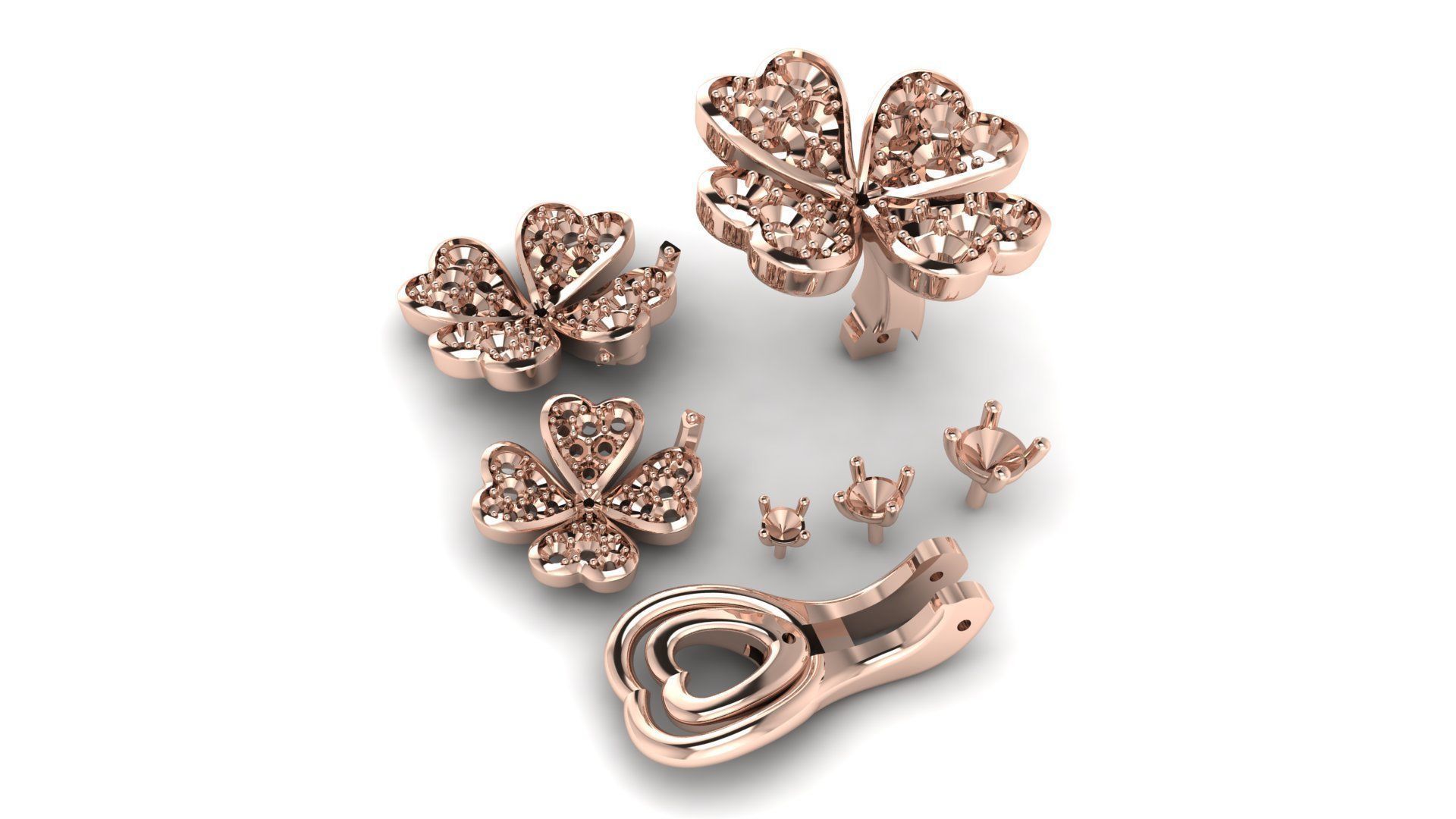 lucky clover 3D print model_6