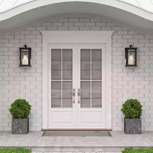 H Water Glass Outdoor Wall Lantern