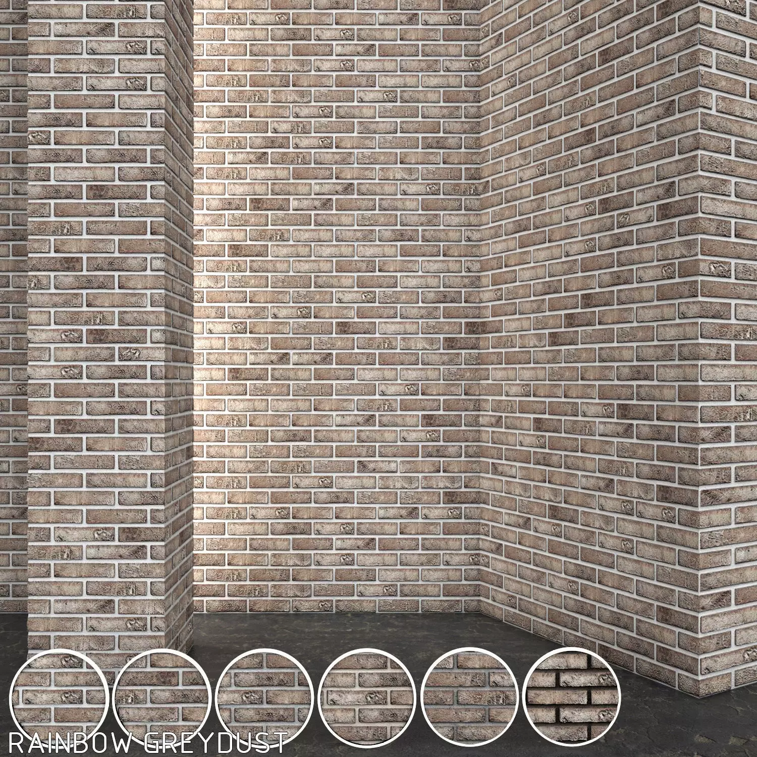 Vandersanden Brick Rainbow Greydust Texture_0